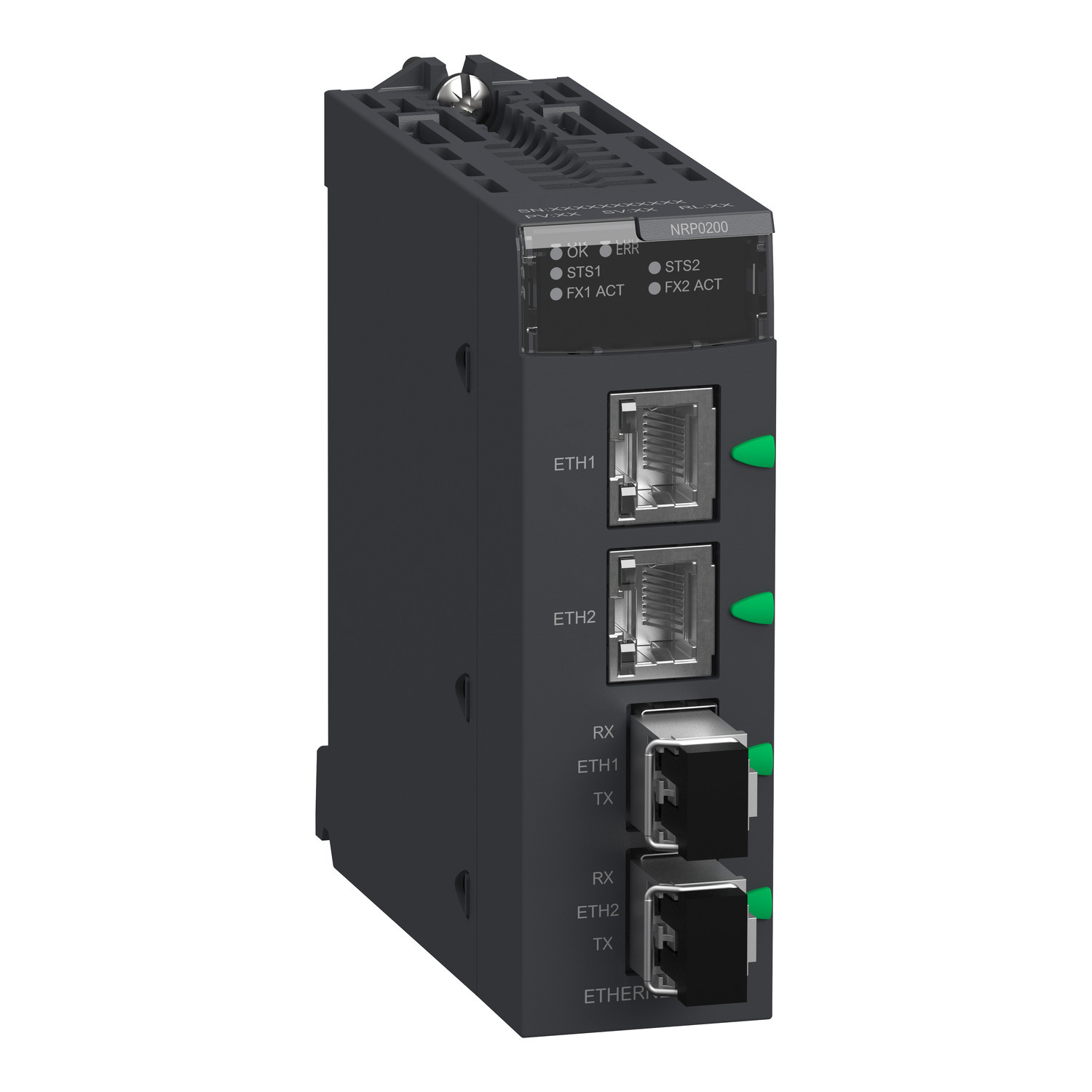 BMXNRP0200 Modicon Fiber Converter, 24 V