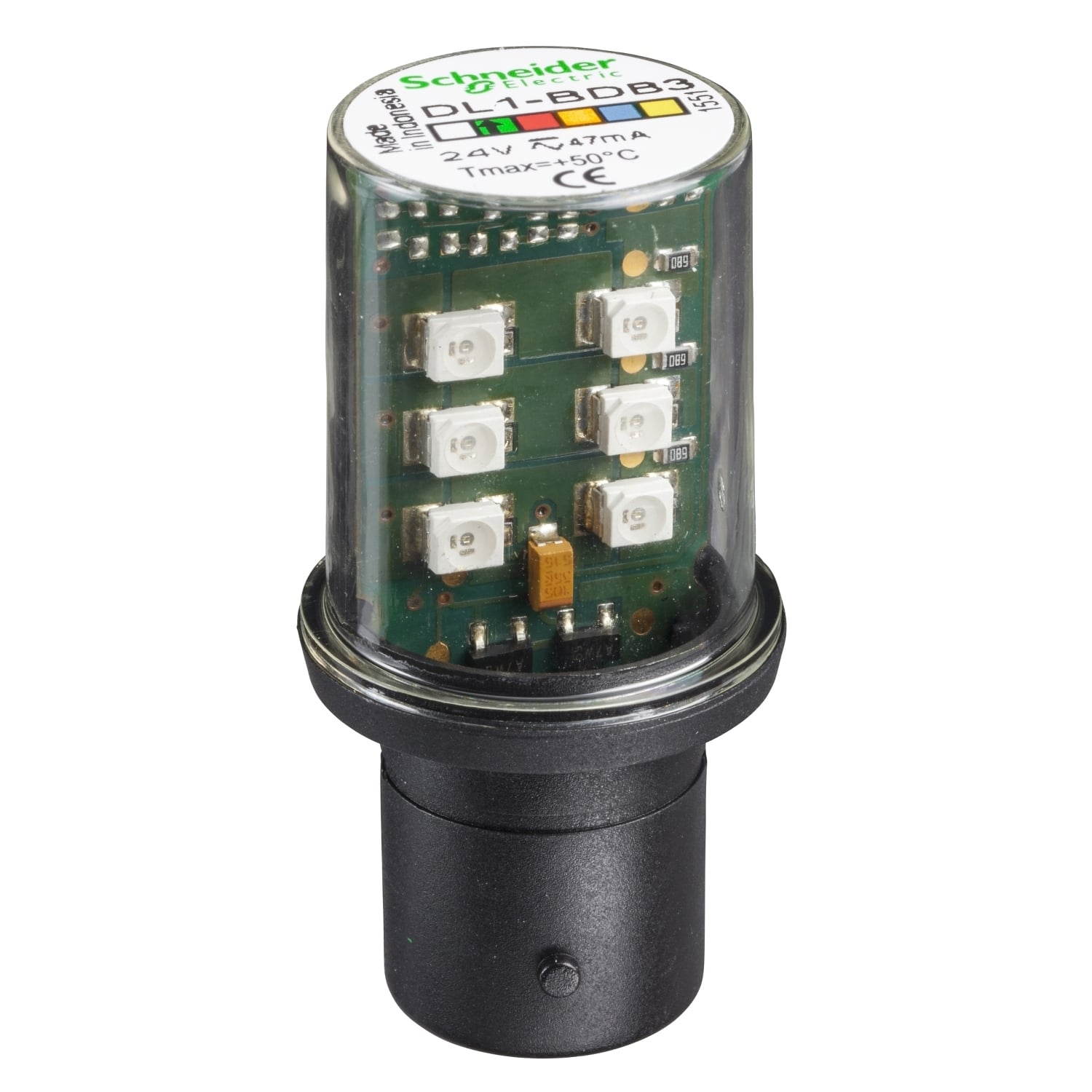 DL1BDB3 DL Series Steady-On Led Lamp, BA15D Lamp Base LED Lamp