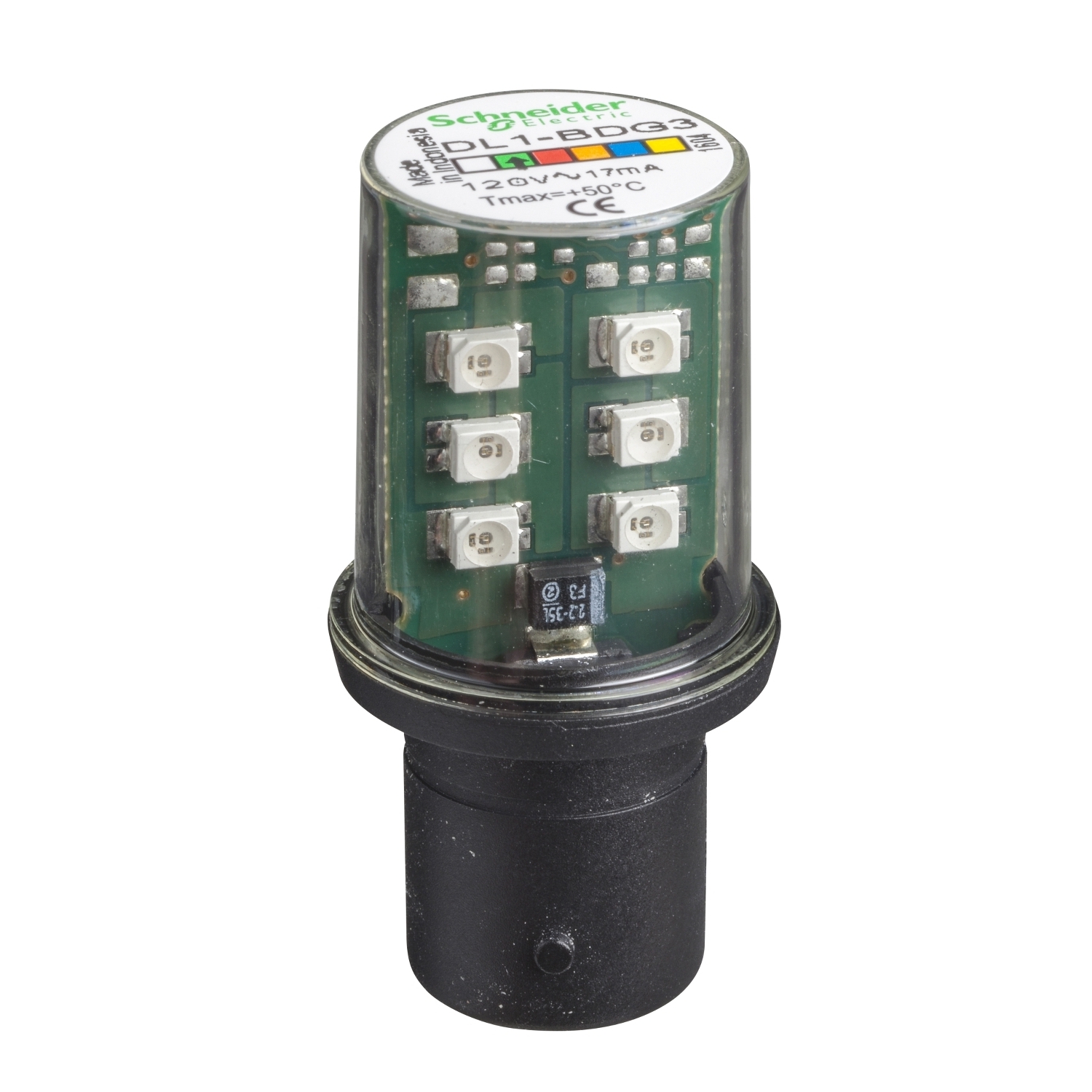 DL1BDG3 Harmony DL Series Steady-On Protected Bulb, BA15D LED Lamp