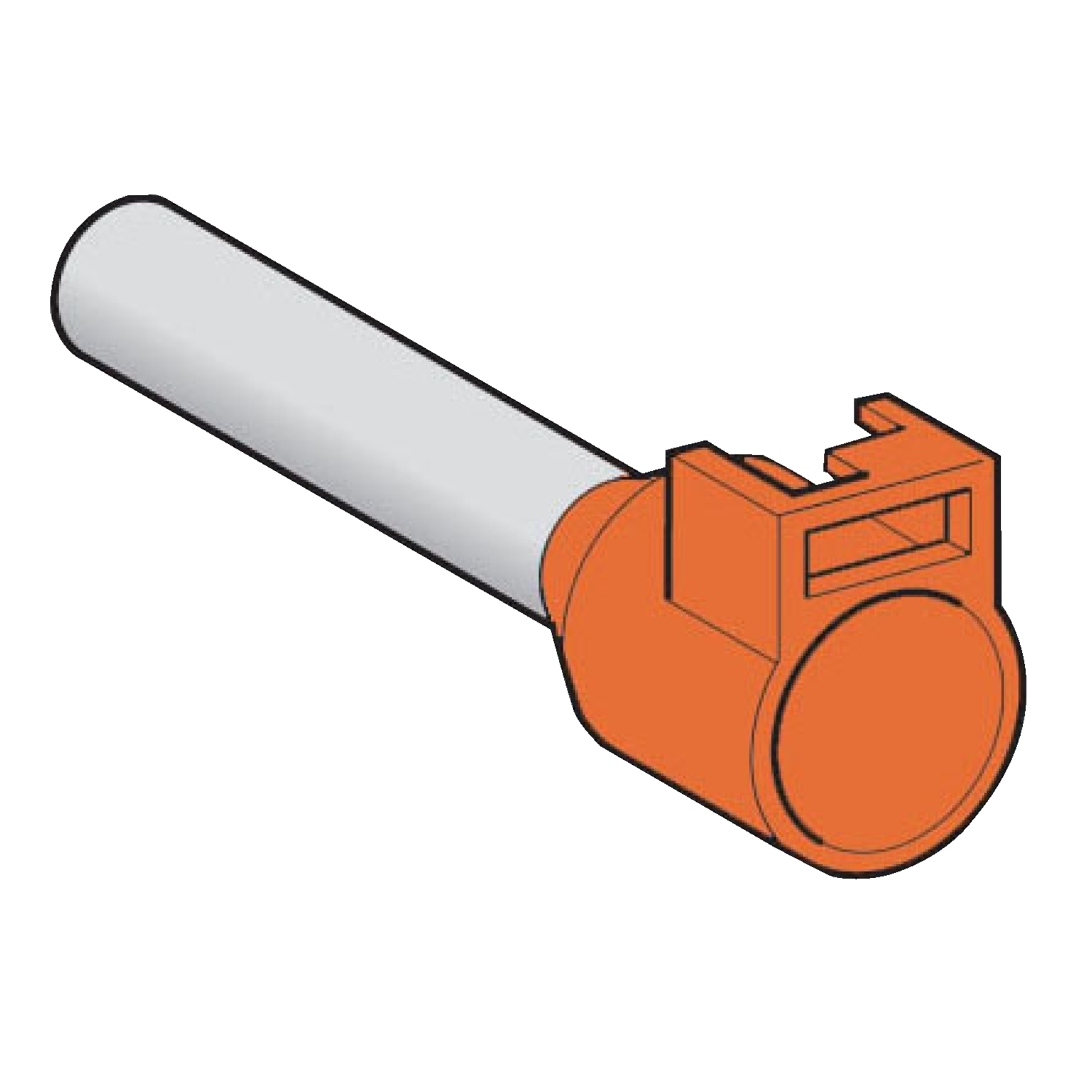 DZ5CA042 Cable End, 12 AWG Cable, 5.4 mm Dia x 20 mm L, Plastic