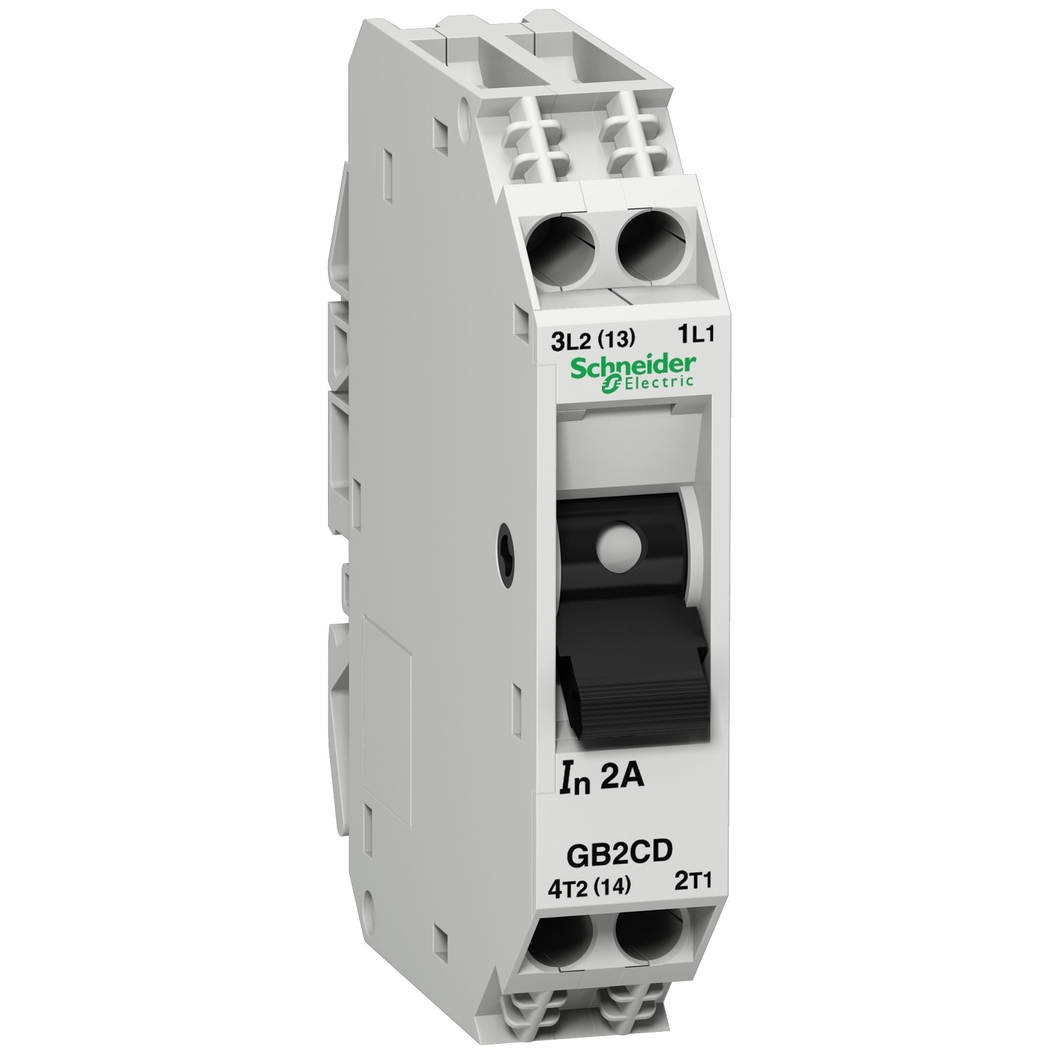 GB2 TeSys GB2CD08 Motor Circuit Protector, 300 V AC, 3 A, 1/1.5/3/10 kA Interrupt, 2 Poles, Thermal Magnetic Trip