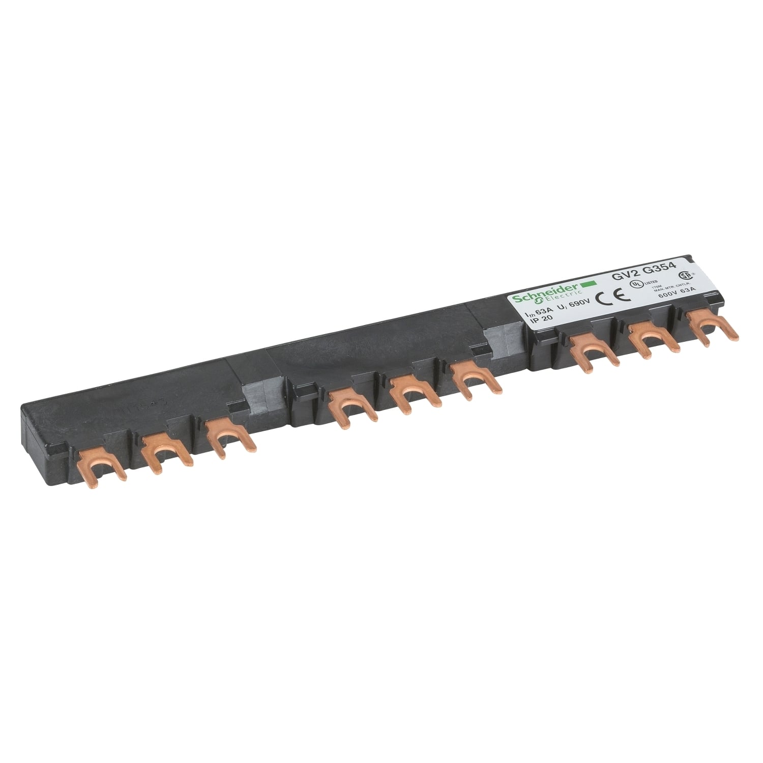 GV2G354 TeSys Combination Busbar, 3 Poles, For Use With TeSys GV2, D, K, U Manual Starter and Controller