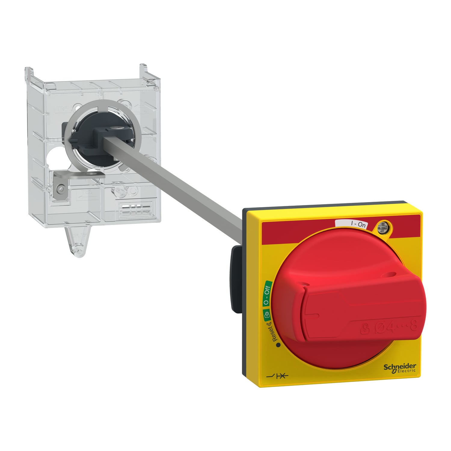 GV3APN04 TeSys Extended Rotary Handle Kit, Red/Yellow