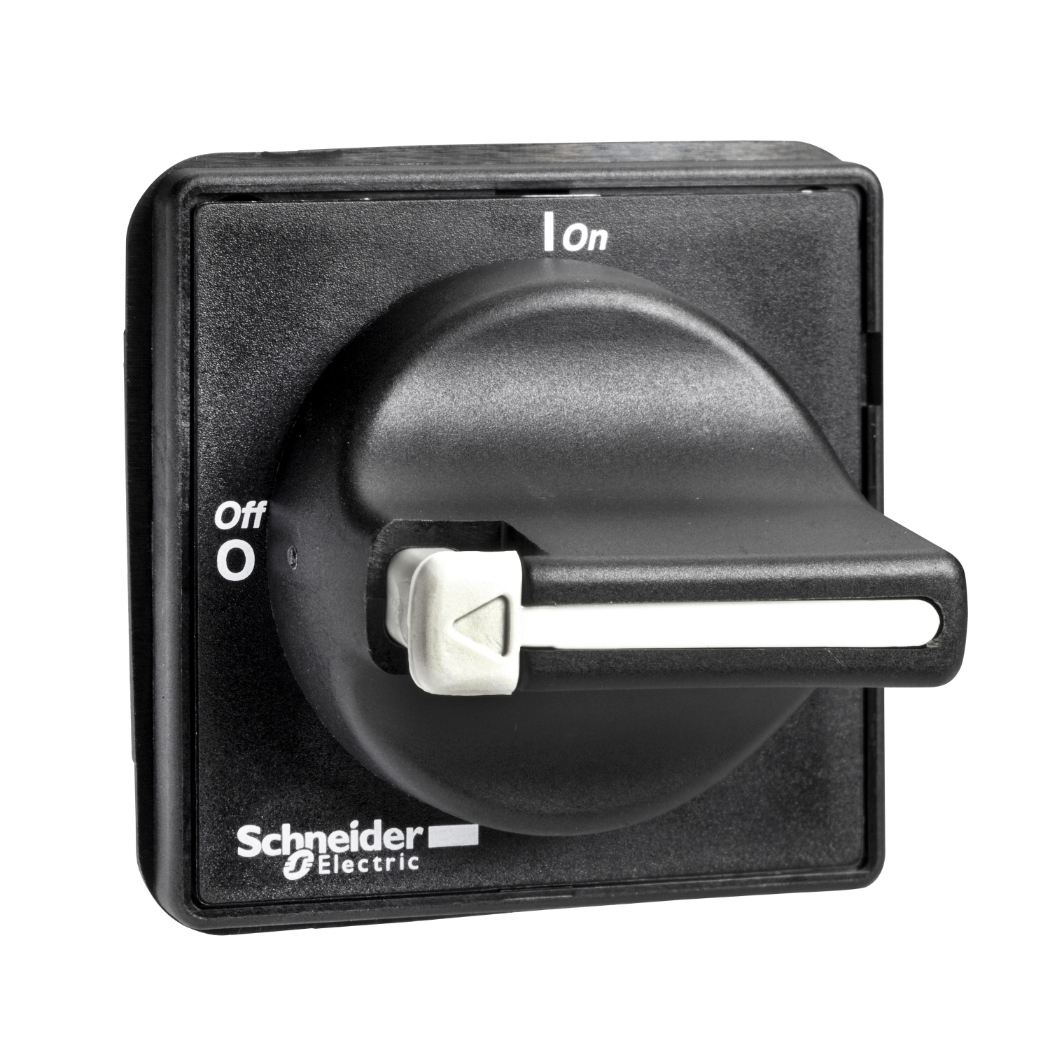 KBF2PZ TeSys Non-Padlockable Rotary Disconnect Switch Operating Handle With Front Plate, 60 mm W x 60 mm H, Black/Gray