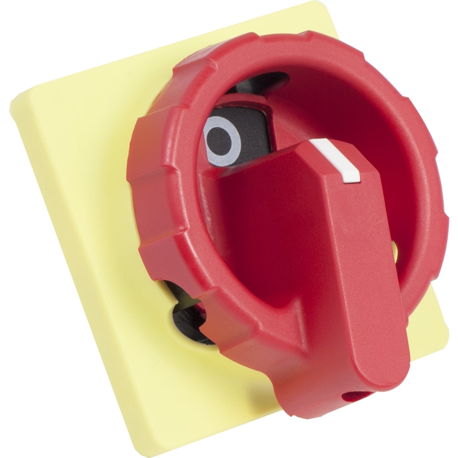 KCF2YZ TeSys Vario Low Profile Rotary Handle, 2.36 in W x 2.36 in H, Red/Yellow