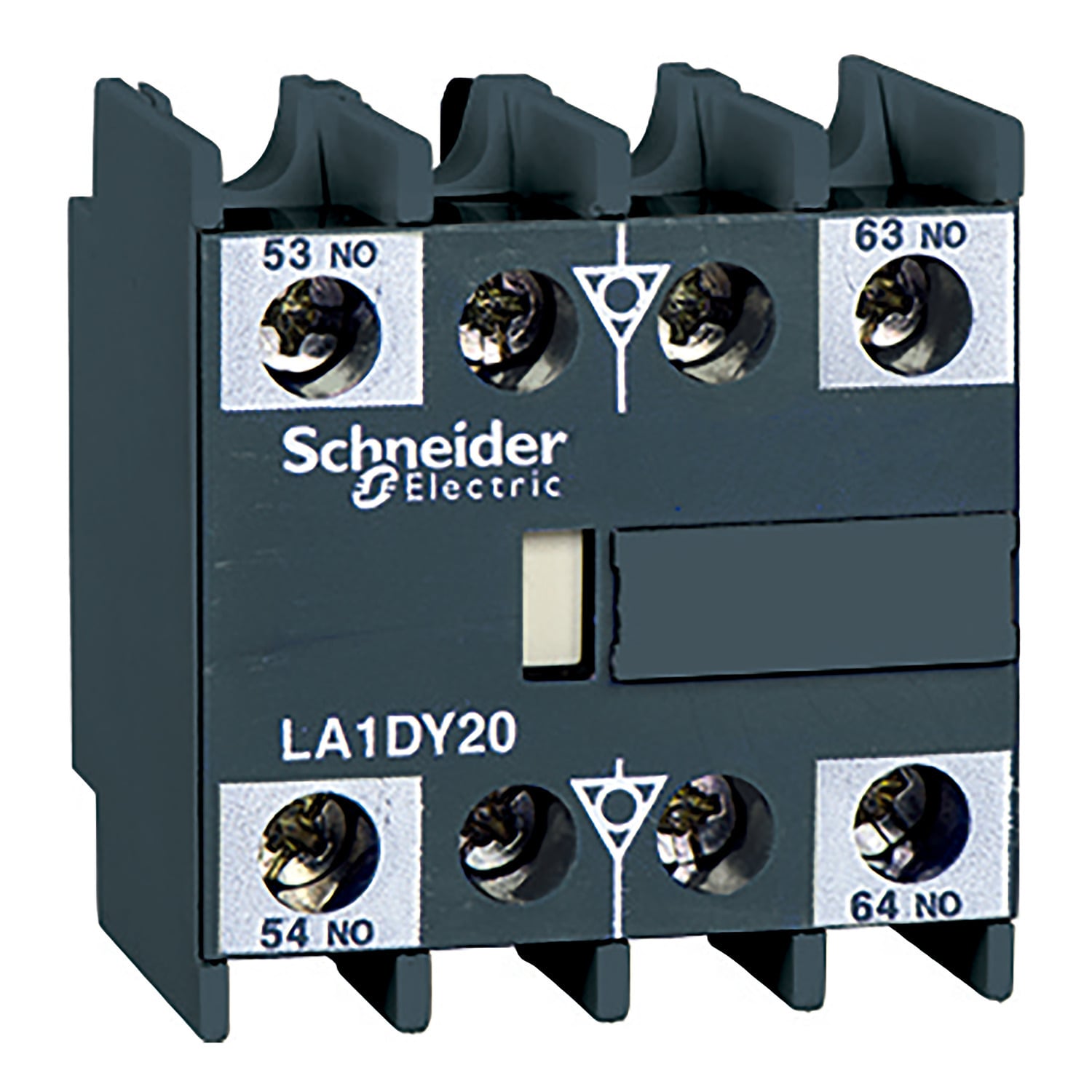 LA1DY20 TeSys Instantaneous Auxiliary Contact Block, 600 V AC, 10 A, 2NO Contacts