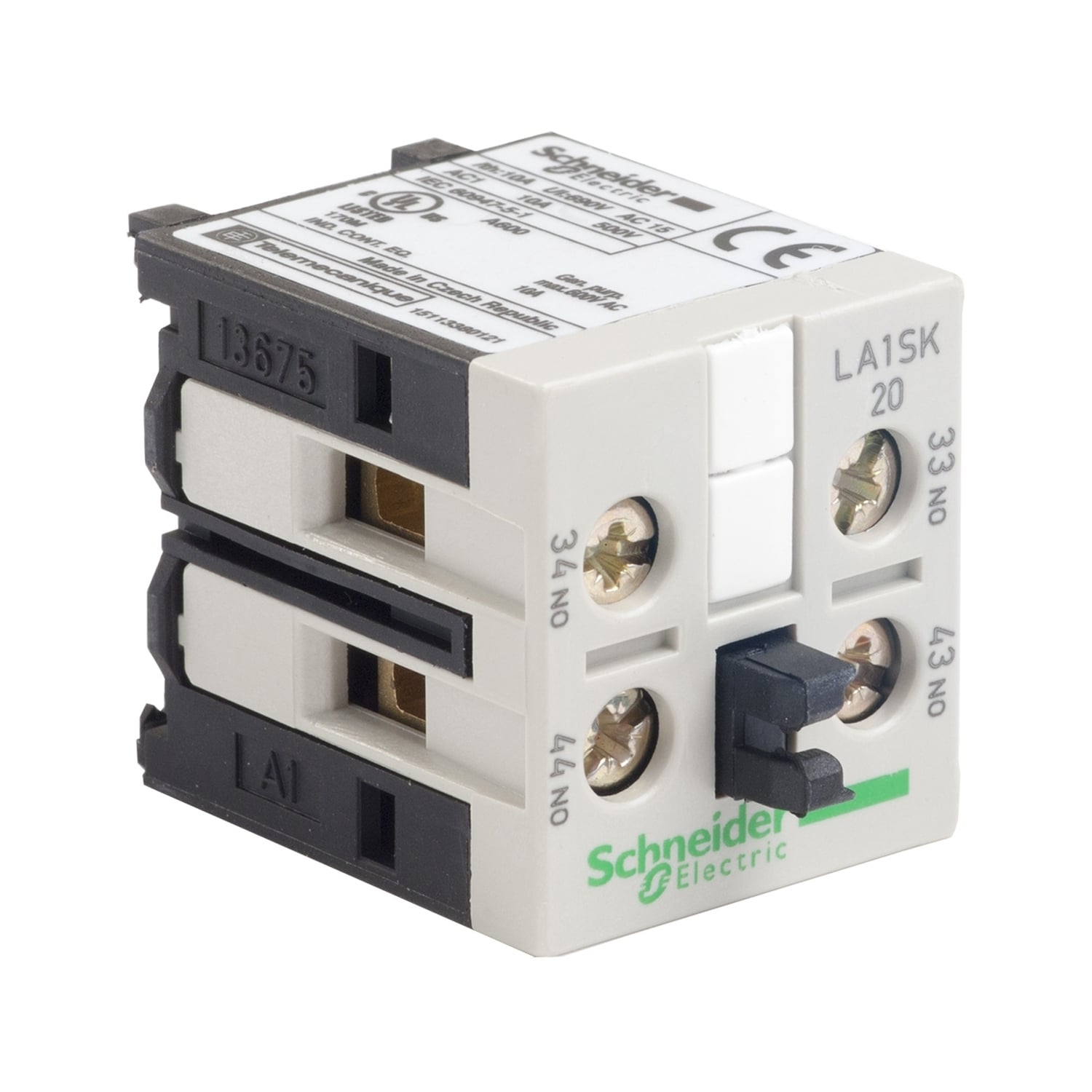 LA1SK20 TeSys Instantaneous Auxiliary Contact Block, 690 V AC, 10 A, 2 Contacts