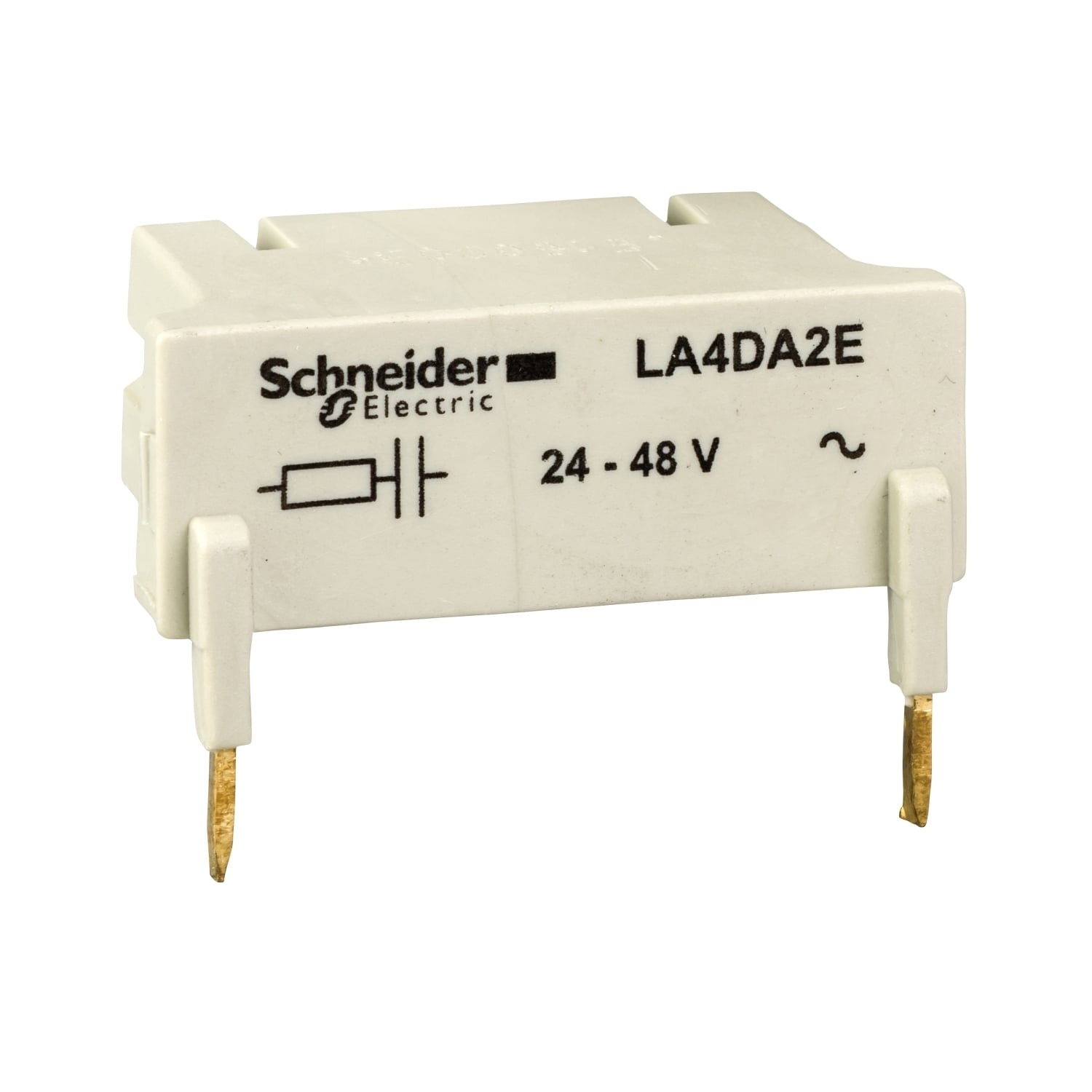 LA4DA2E RC Circuit Suppressor Module, 3/4 Poles, For Use With TeSys D LC1D80 to LC1D150, LC1D80004 to D115004, LC1D40008 to D80008 Contactor