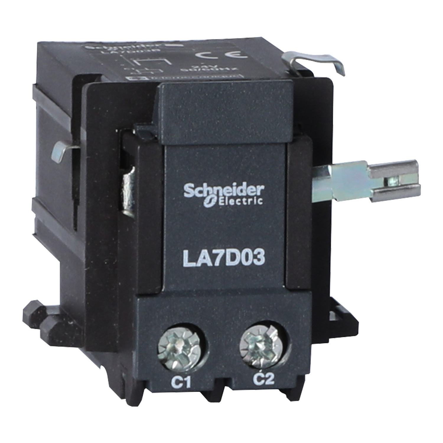 LA7D03F TeSys D TeSys LA7D Remote Trip/Electrical Reset, 2.2 in L x 2 in W x 3.3 in H, 110 V AC/DC, For Use With LRD33, LR2D, LRD15, LR3D35, LR3D33, LR3D15, LRD43, LR3D43 Thermal Overload Relay