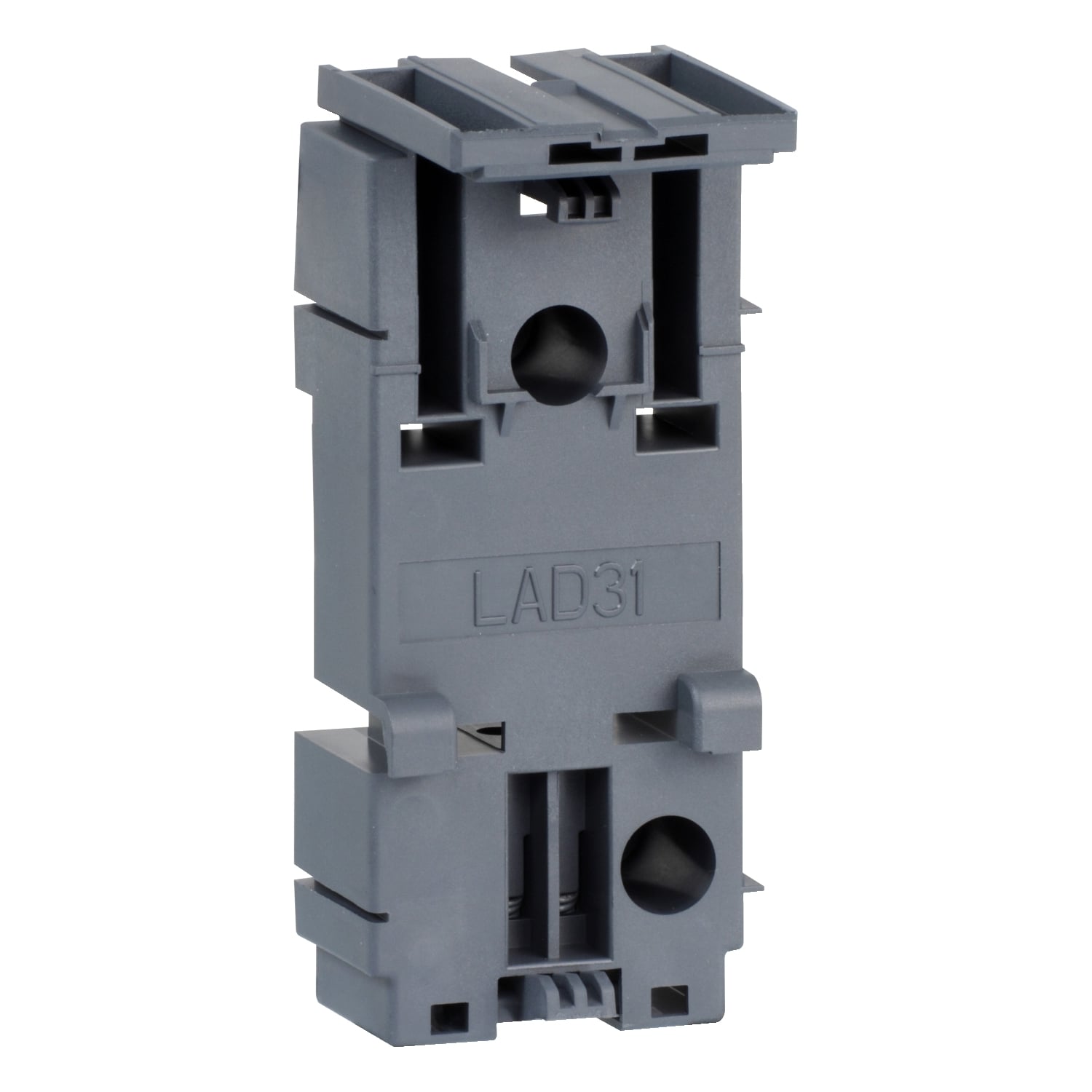 LAD31 TeSys Mounting Plate, For Use With GV2AF4 Combination Block, GV2DM/GV2DP Reversing Motor Starter Combination, GV2ME Motor Circuit Breaker, LC1D09 to LC1D38 Contactor and LS1D32 Fuse Switch Disconnector