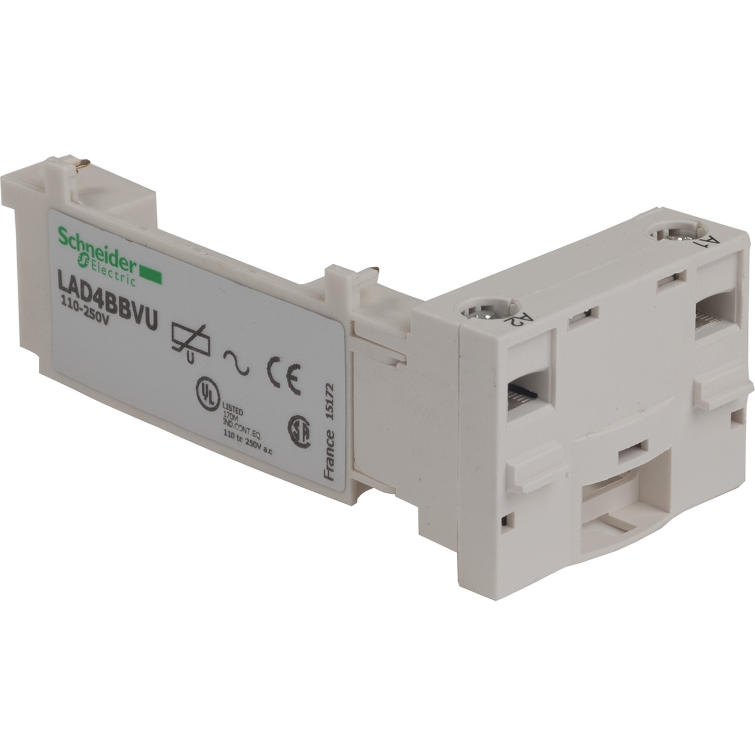 LAD4BBVU TeSys Retrofit Coil With Coil Suppression, For Use With TeSys D LC1D09 to LC1D38 Contactor