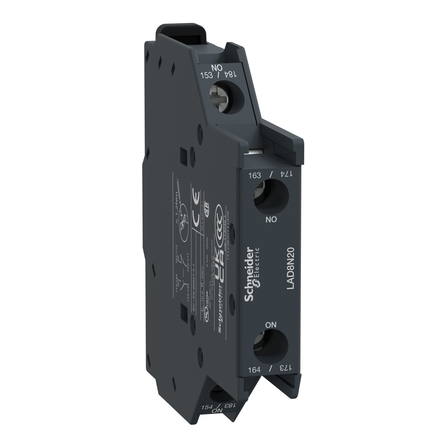 LAD8N20 TeSys Instantaneous Auxiliary Contact Block, 690 V AC, 10 A, 2 Contacts