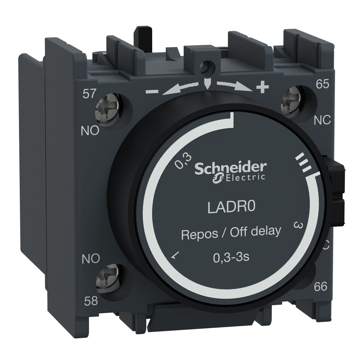LADR0 TeSys D OFF-Time Delay Auxiliary Contact Block, 690 V AC, 10 A, 1NO-1NC Contacts