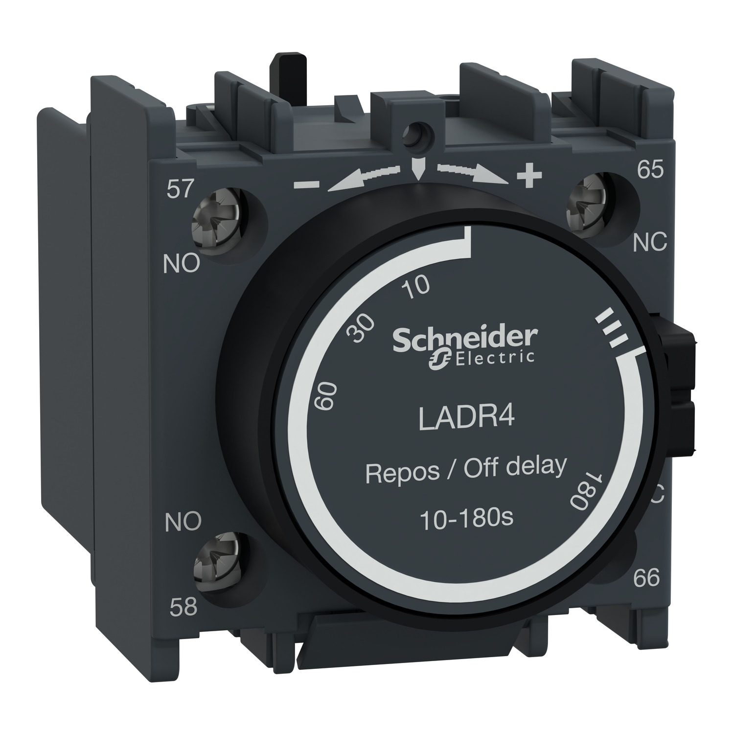 LADR4 TeSys D OFF-Time Delay Auxiliary Contact Block, 690 V AC, 10 A, 2 Contacts