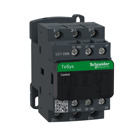 IEC contactor, TeSys Deca, nonreversing, 9A, 5HP at 480VAC, up to 100kA SCCR, 3 phase, 3 NO, 24VAC 50/60Hz coil, open style