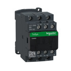 IEC contactor, TeSys Deca, nonreversing, 9A, 5HP at 480VAC, up to 100kA SCCR, 3 phase, 3 NO, 24VDC coil, open style