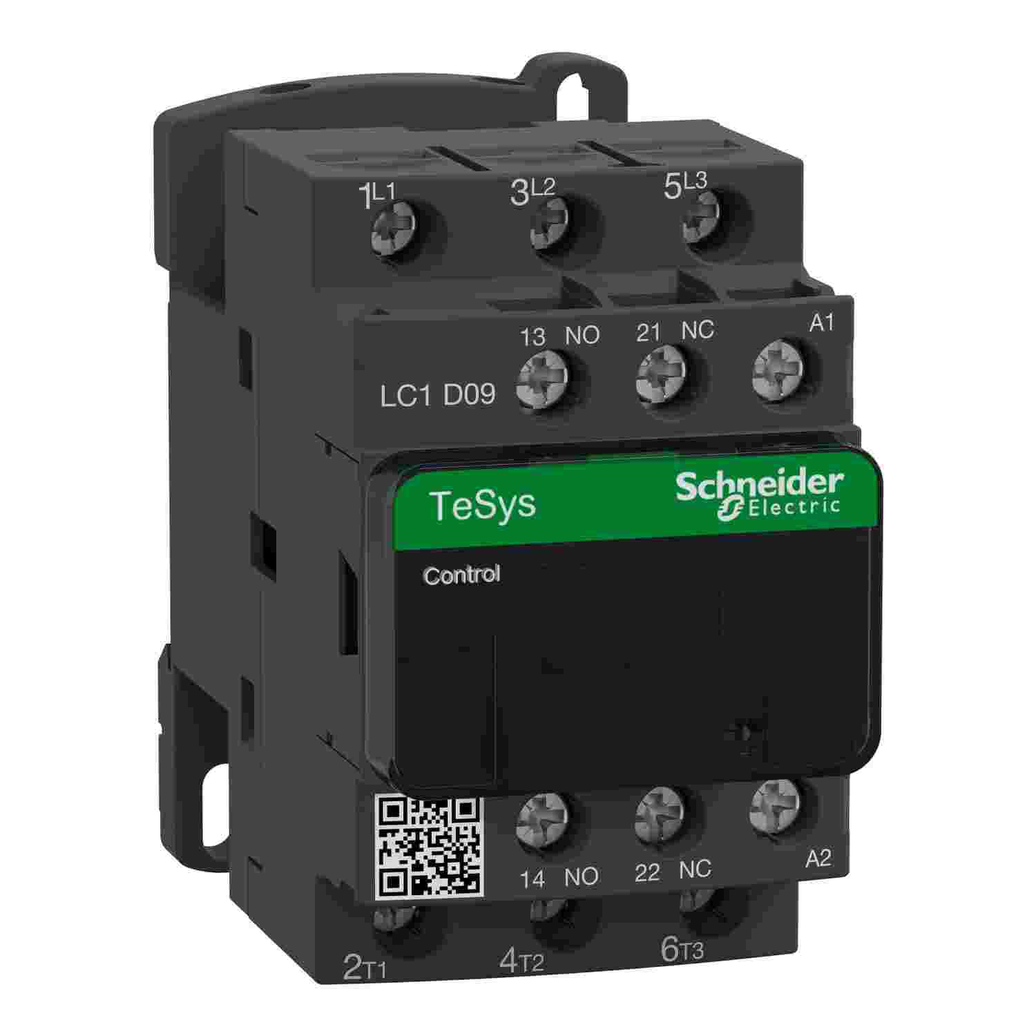 LC1D09M7 LC1D Direct On-Line Standard IEC Contactor, 220/690 V AC, 300 V DC V Coil, 9/25 A, 3NO Contact, 3 Poles