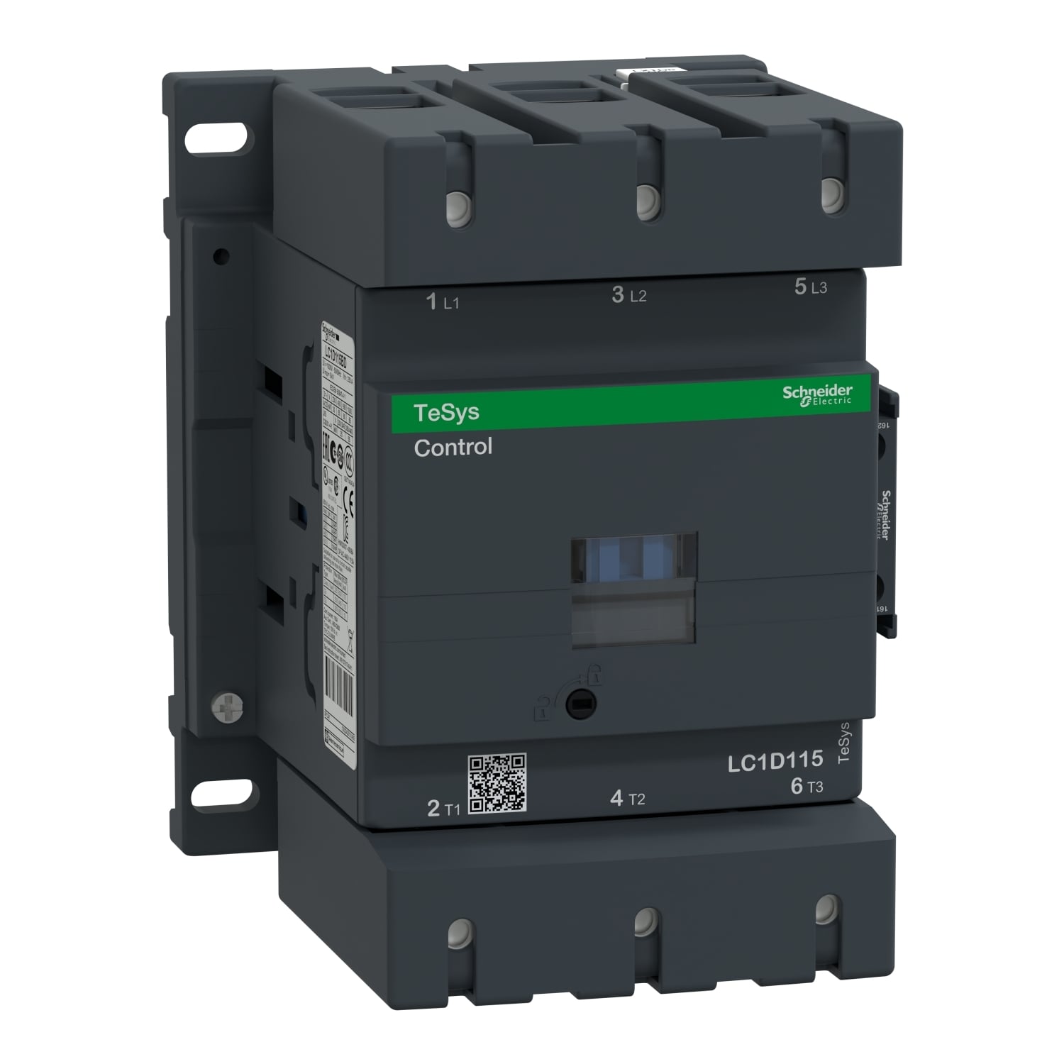 LC1D115BD TeSys D Direct On-Line Standard IEC Contactor With Protective Cover, 1000 V AC, 24/340 V DC V Coil, 115/200 A, 3NO Contact, 3 Poles