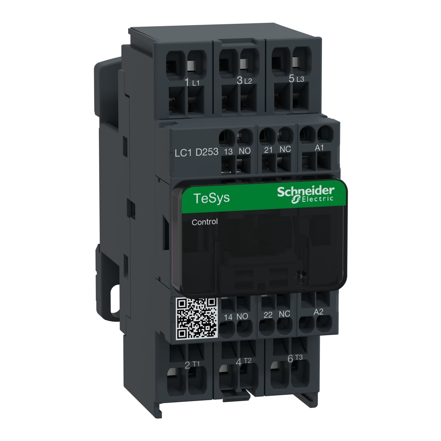 LC1D253B7 TeSys D Contactor With Safety Cover, 24 V AC V Coil, 25 A, 3NO Contact, 3 Poles