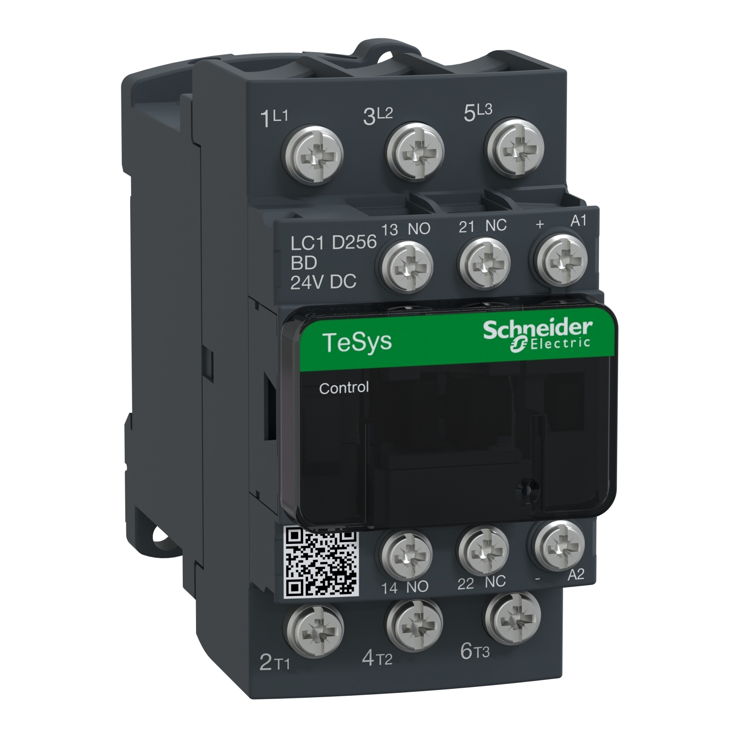 LC1D256BD TeSys D LC1D Non-Reversing IEC Contactor, 24 V DC V Coil, 25/40 A, 3NO Contact, 3 Poles