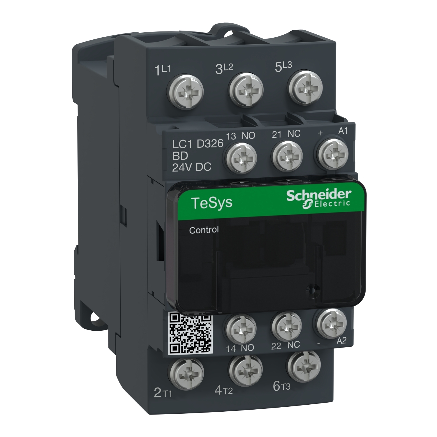 IEC contactor, TeSys Deca, nonreversing, 32A, 20HP at 480VAC, 3 phase, 3 pole, 3 NO, 24VDC coil, open style