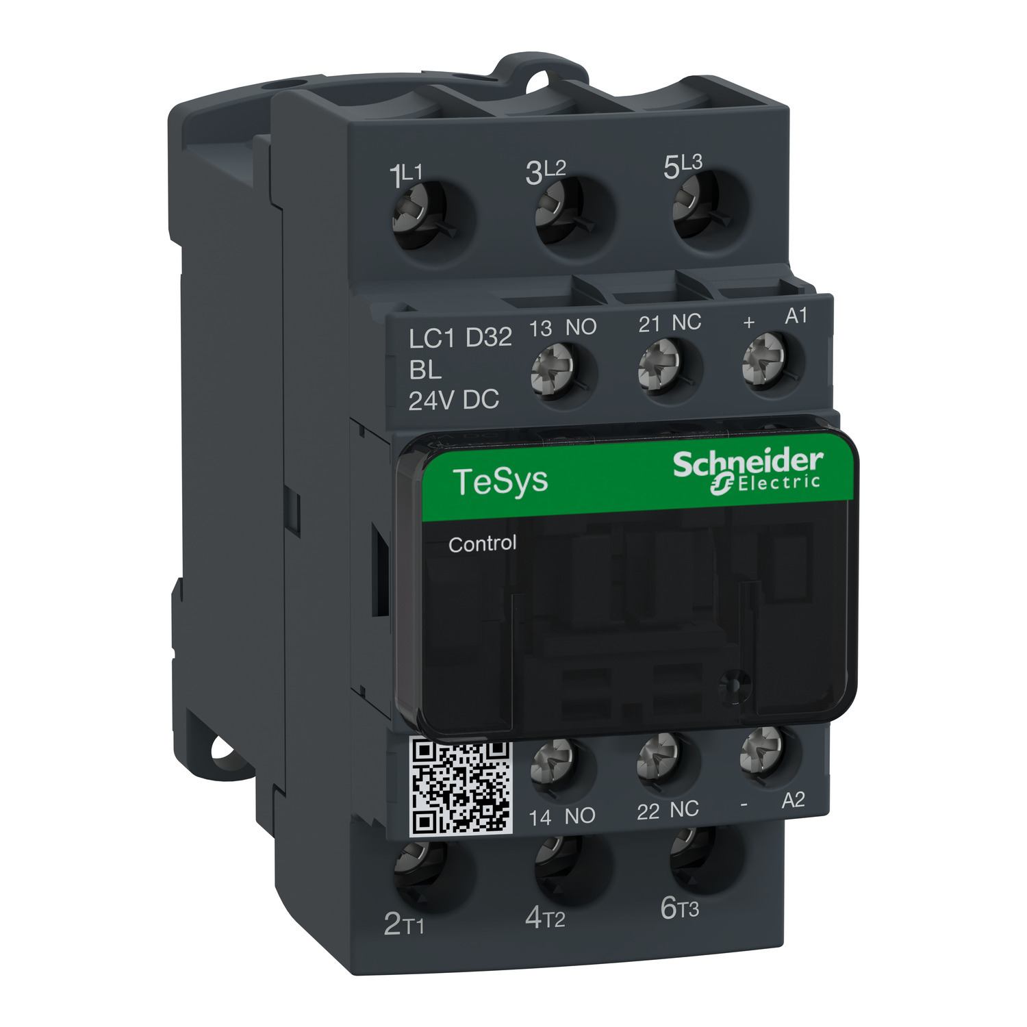 LC1D32BL TeSys D Direct On-Line IEC Contactor With Protective Cover, 24/690 V AC, 300 V DC V Coil, 32/50 A, 3NO Contact, 3 Poles
