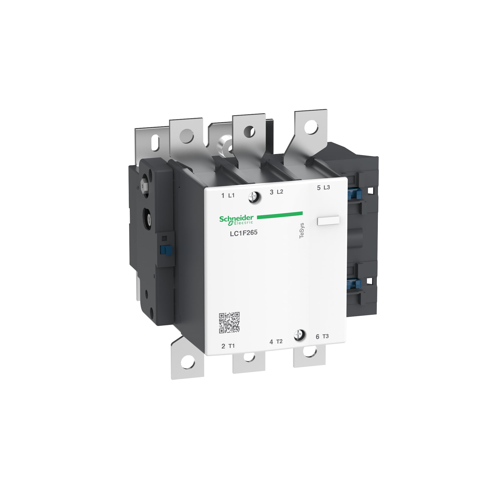 LC1F265 TeSys 3-Phase IEC Contactor With Coil, 600 VAC V Coil, 265 A, 3NO Contact, 3 Poles