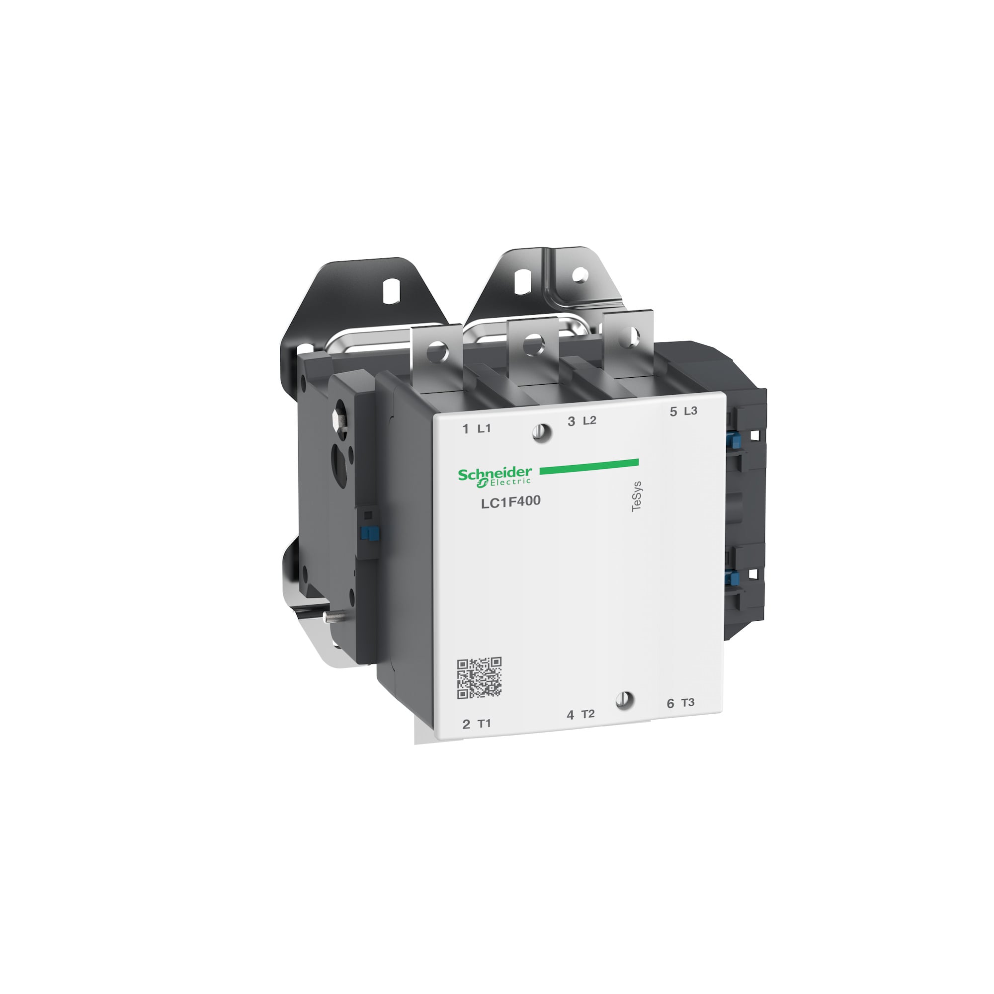 LC1F400 TeSys 3-Phase IEC Contactor With Coil, 600 VAC V Coil, 1100 A, 3NO Contact, 3 Poles
