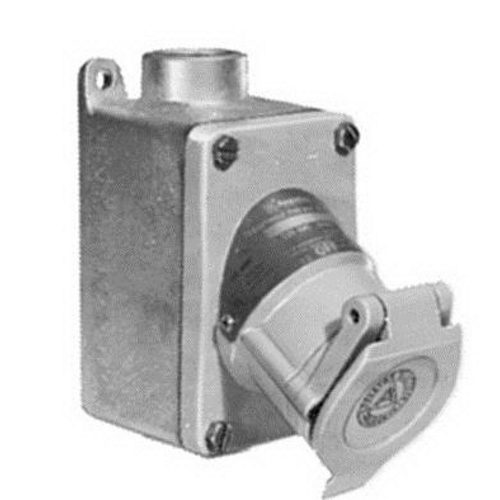  Explosionproof Receptacle Assembly, 1-Gang Dead End Dust-Ignitionproof, 125 VAC, 20 A, 1 hp, 3 Pole, 2 Wires, NEMA 3/3R NEMA, Copper Free Aluminum, 5.38 in H x 3 in W x 5.69 in D Dimensions
