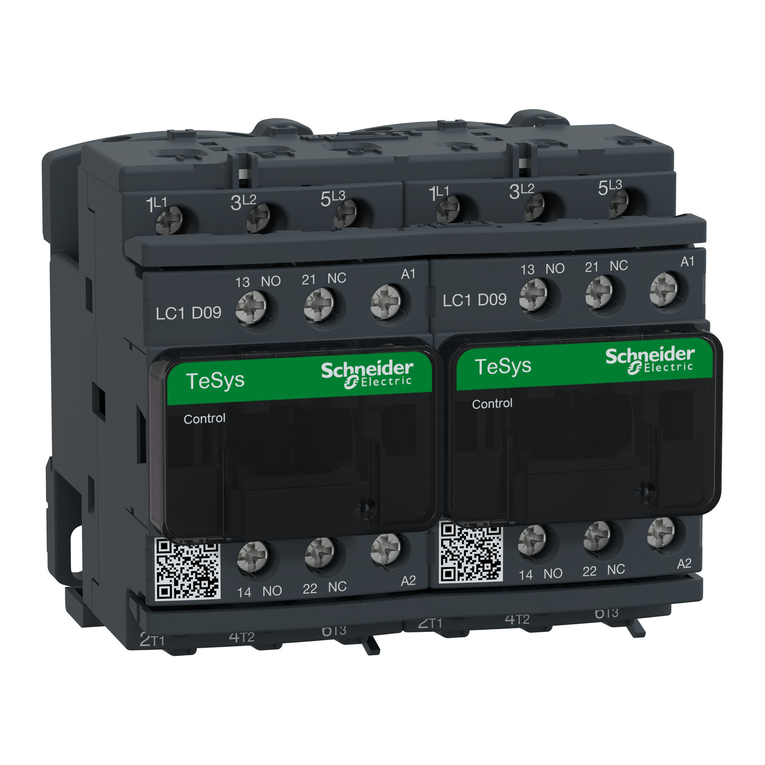 LC2D09B7V TeSys D LC2D Reversing IEC Contactor, 24 V AC V Coil, 9/25 A, 3NO Contact, 3 Poles