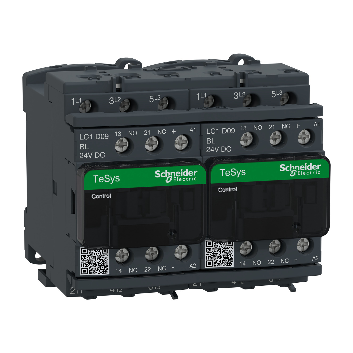 LC2D09BL TeSys D Mechanical IEC Contactor, 24/690 V AC, 300 V DC V Coil, 9/25 A, 3NO Contact, 3 Poles