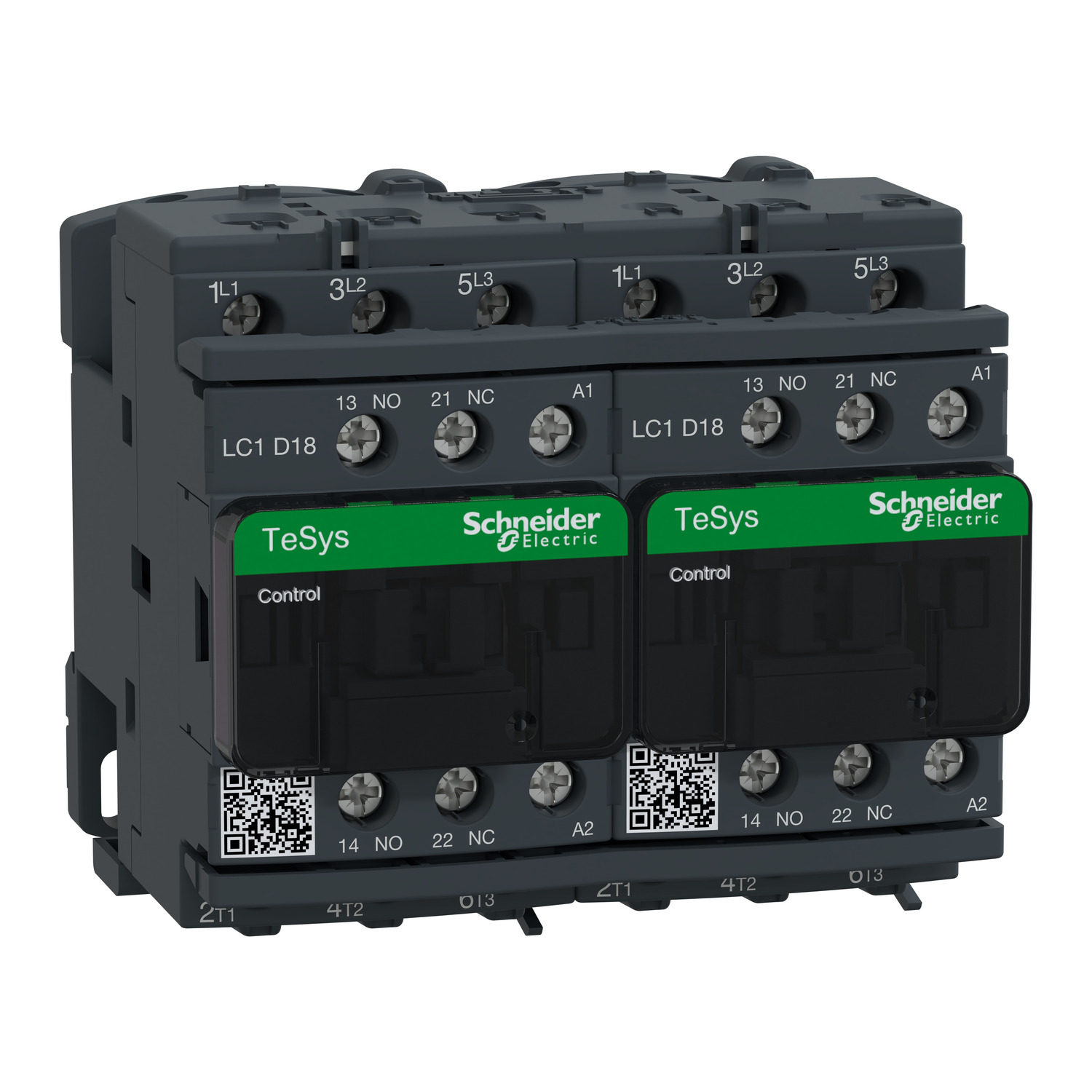 LC2D18F7 TeSys D LC1D D-Line Mechanical Standard IEC Contactor With Protective Cover, 110/690 V AC, 300 V DC V Coil, 18/32 A, 3NO Contact, 3 Poles