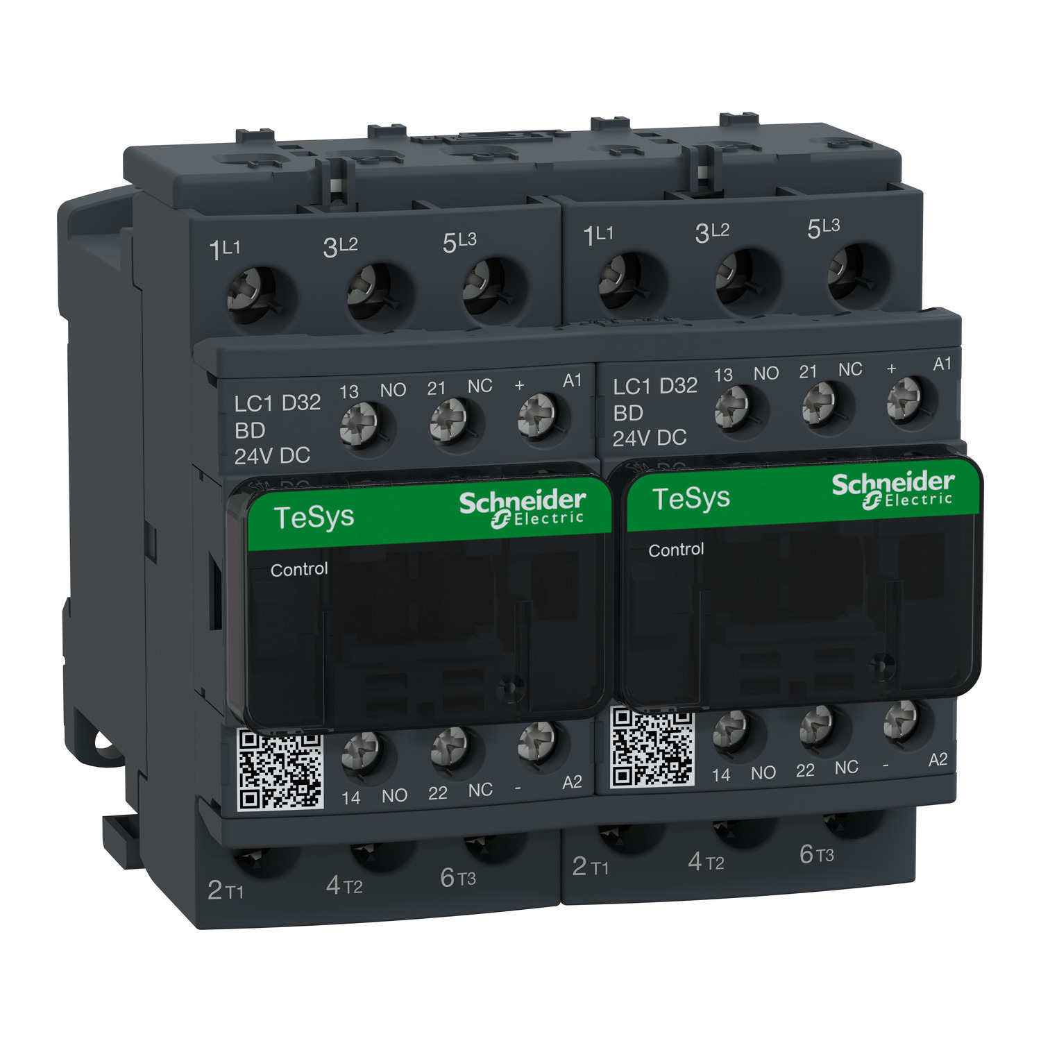 LC2D32BD TeSys D LC2D Reversing IEC Contactor, 24 V DC V Coil, 32/50 A, 3NO Contact, 3 Poles