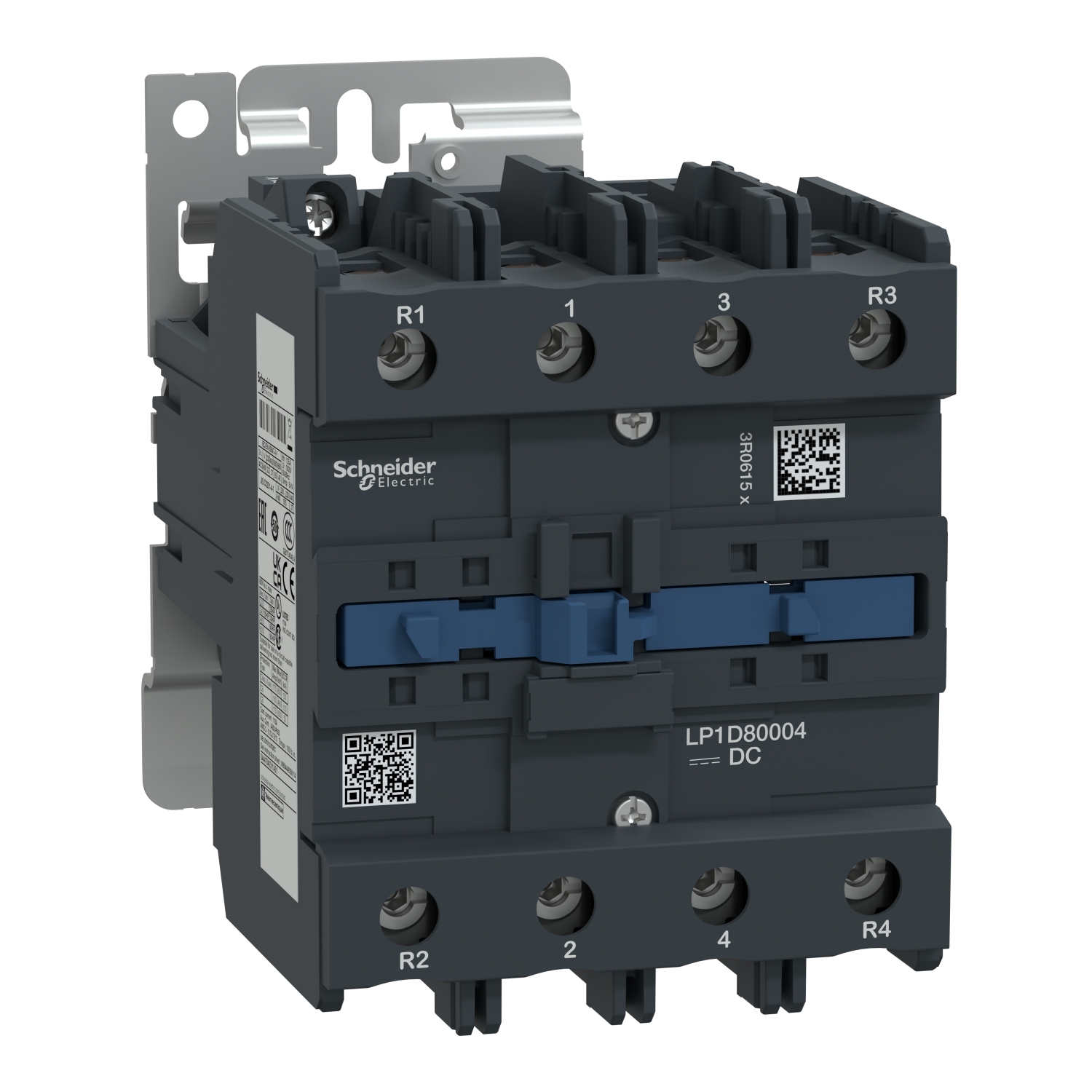 LP1D80004BD TeSys D LP1D Non-Reversing IEC Contactor, 24 V DC V Coil, 125 A, 4NO Contact, 4 Poles