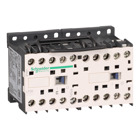 Reversing contactor, TeSys Micra, 3P, AC-3, lt or eq to 440V 6A, 1 NO, 24VDC coil