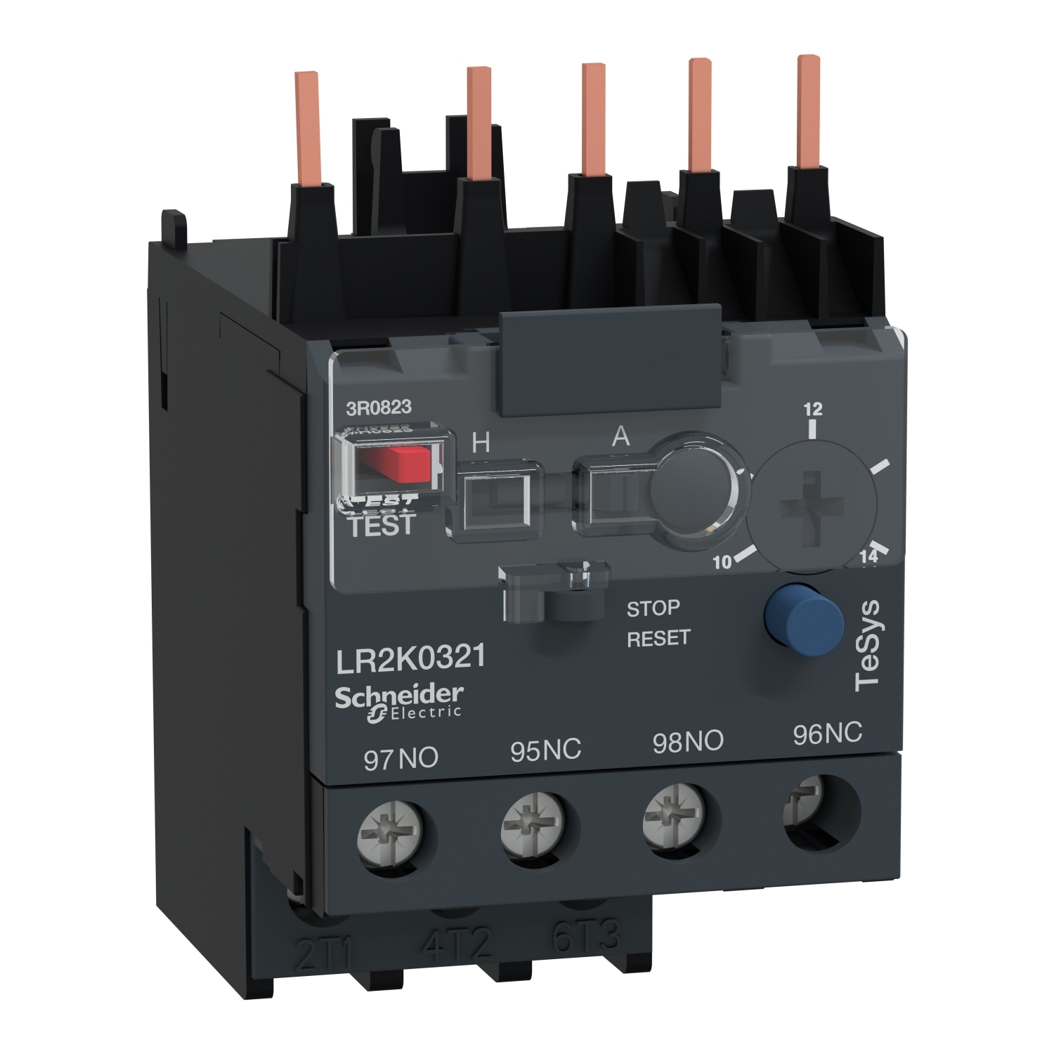 LR2K0321 TeSys LRK Bi-Metallic Differential Thermal Overload Relay, 10 to 14 A, 690 V AC V Coil