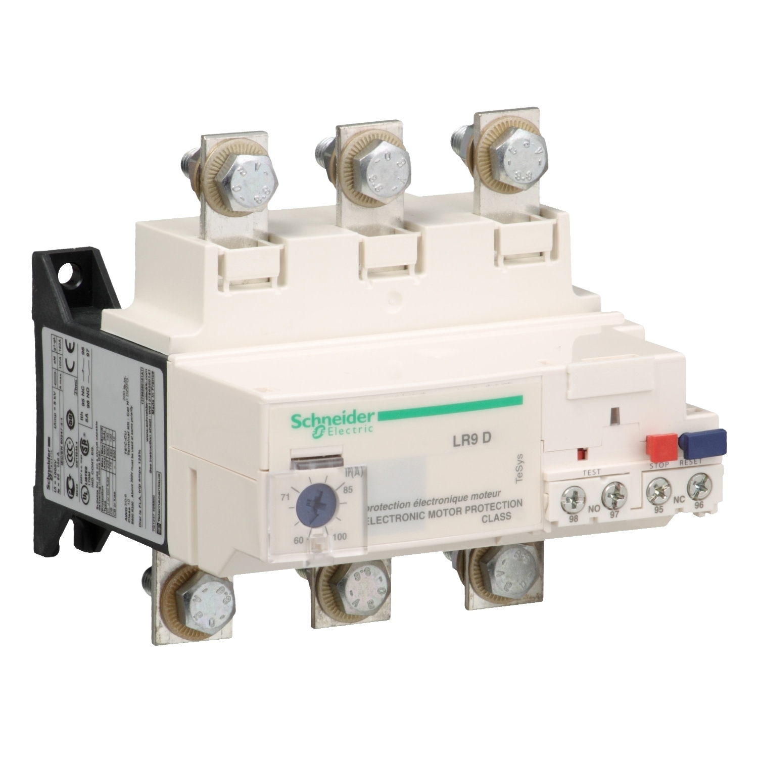 LR9D5367 TeSys LR9D Electronic Solid State Thermal Overload Relay, 60 to 100 A, 1NO-1NC 1 Form A/1 Form B Contact
