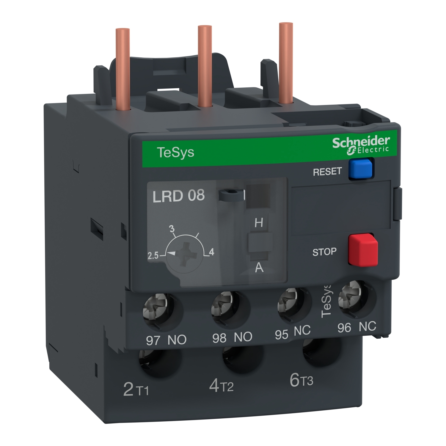 LRD08 TeSys D-Line Thermal Overload Relay, 2.5 to 4 A, 1NO-1NC 1 Form A/1 Form B Contact