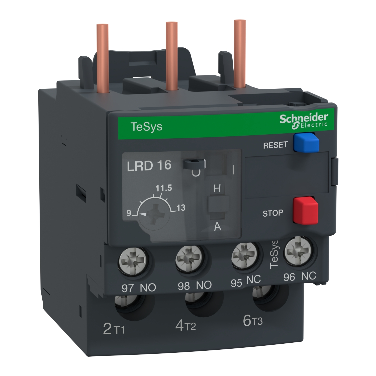 LRD166 TeSys Differential Thermal Overload Relay With Relay Trip Indicator, 9 to 13 A, 690 V AC V Coil