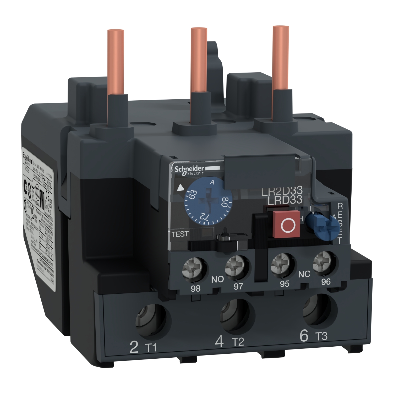 LRD3363 TeSys D-Line Thermal Overload Relay, 63 to 80 A, 1NO-1NC 1 Form A/1 Form B Contact