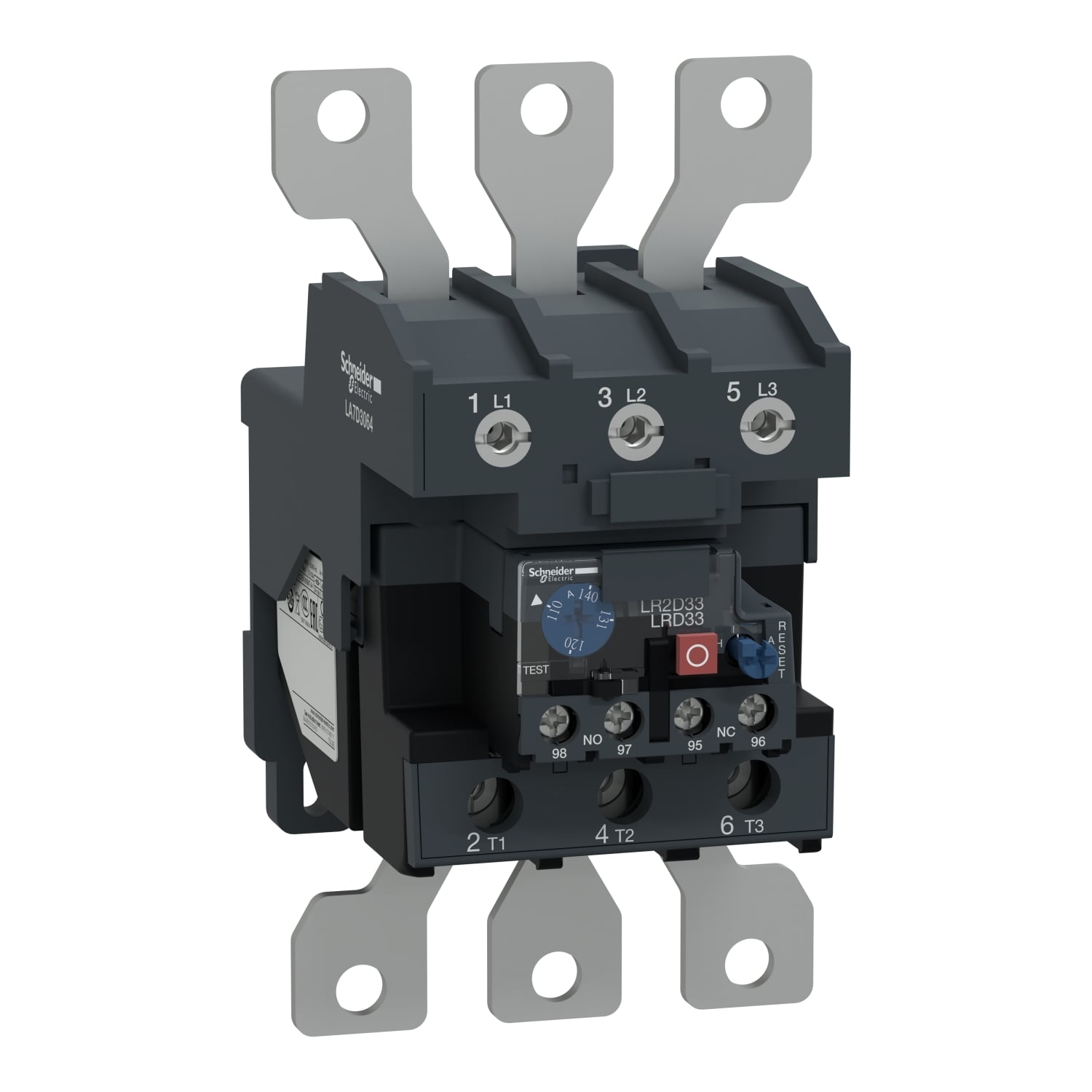 LRD33696 TeSys LRD Bi-Metallic Differential Thermal Overload Relay, 110 to 140 A, 1NO-1NC 1 Form A/1 Form B Contact