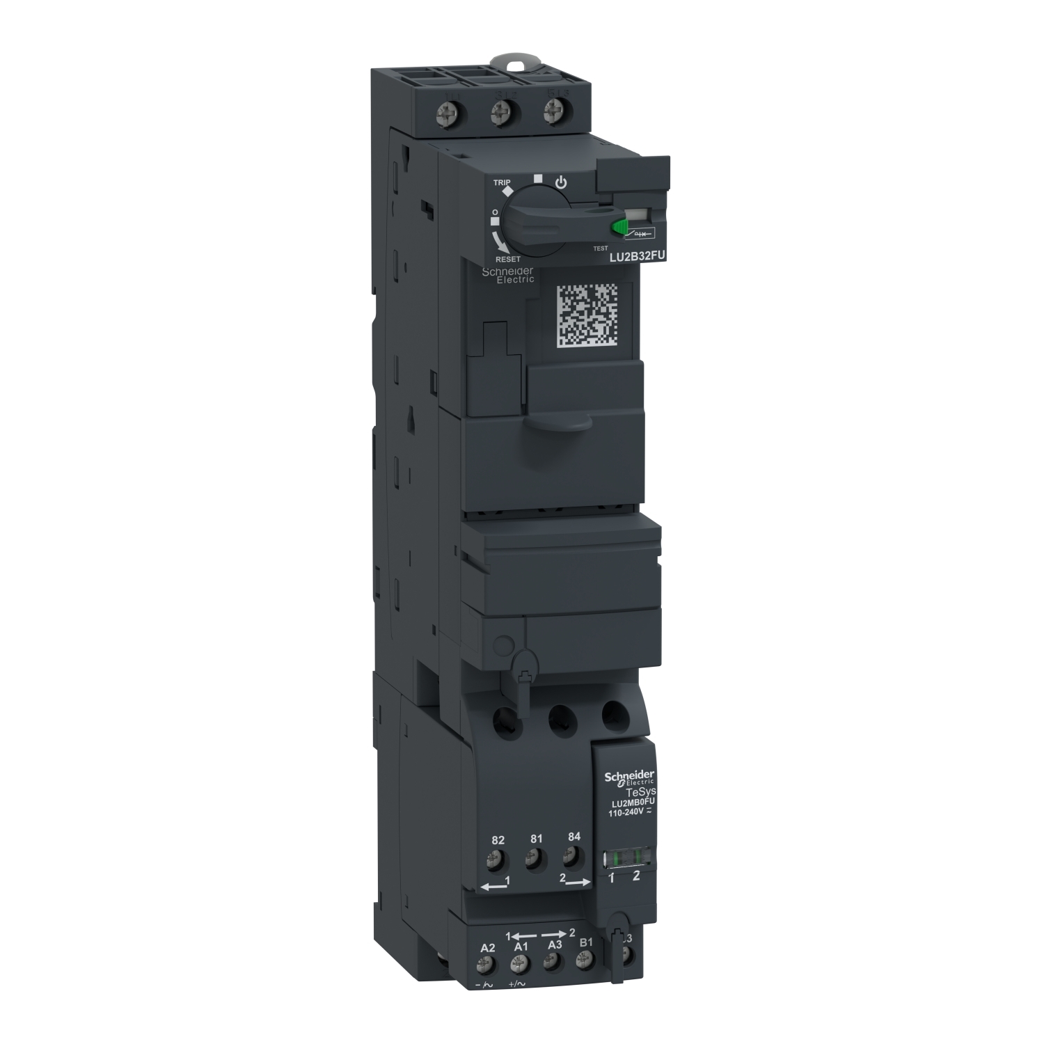 LU2B32FU TeSys Manual Power Base With Signaling Contact, LUCFU Terms, 3 Poles, For Use With Reversing Simple Motor Starter