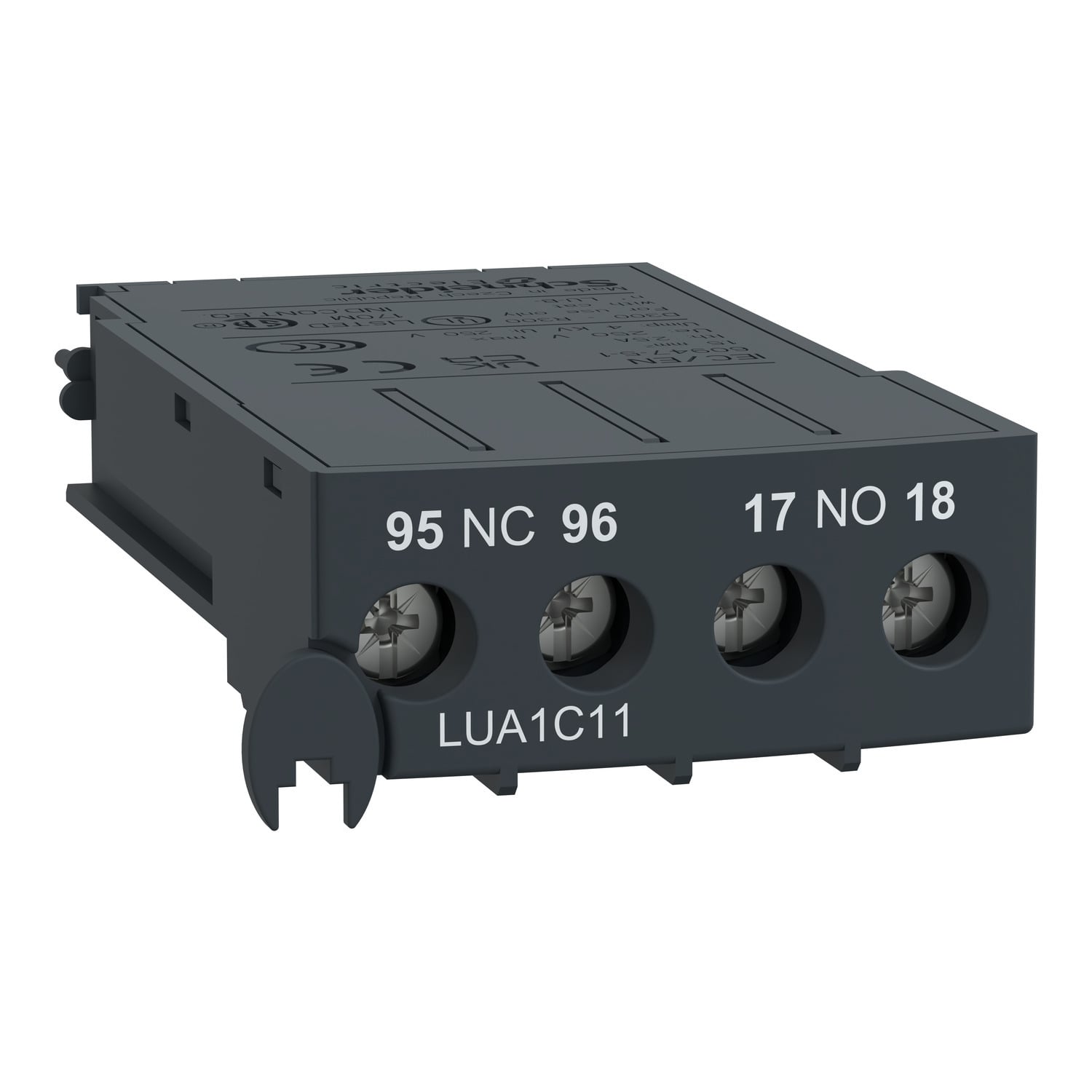 LUA1C11 TeSys Auxiliary Contact, 2 Poles, For Use With TeSys U Simple Motor Starter