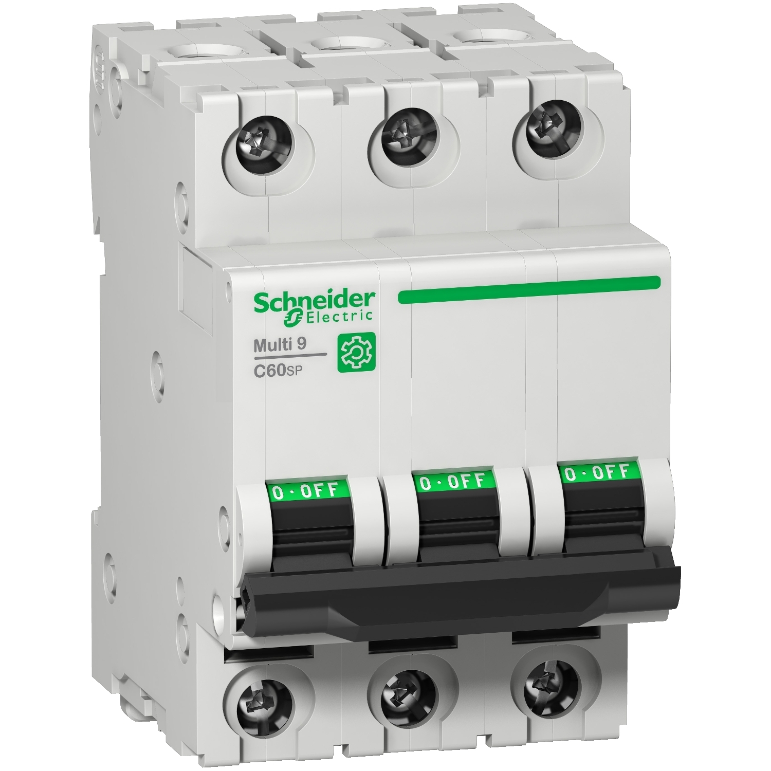 M9F23332 Multi 9 C60SP Multi-Standard Miniature Circuit Breaker, 240/415/440 V AC, 32 A, 10 kA Interrupt, 3 Poles, Thermal Magnetic Trip