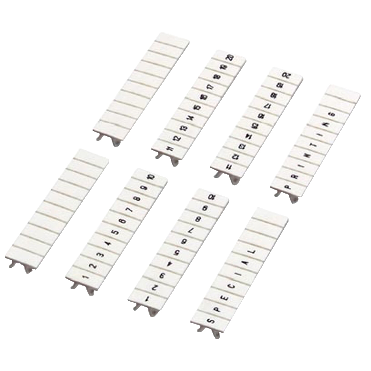 NSYTRAB550 Linergy 10-Character Horizontal Numeric Printed Marking Strip, 5 mm W, Black Legend, Polyamide 6.6