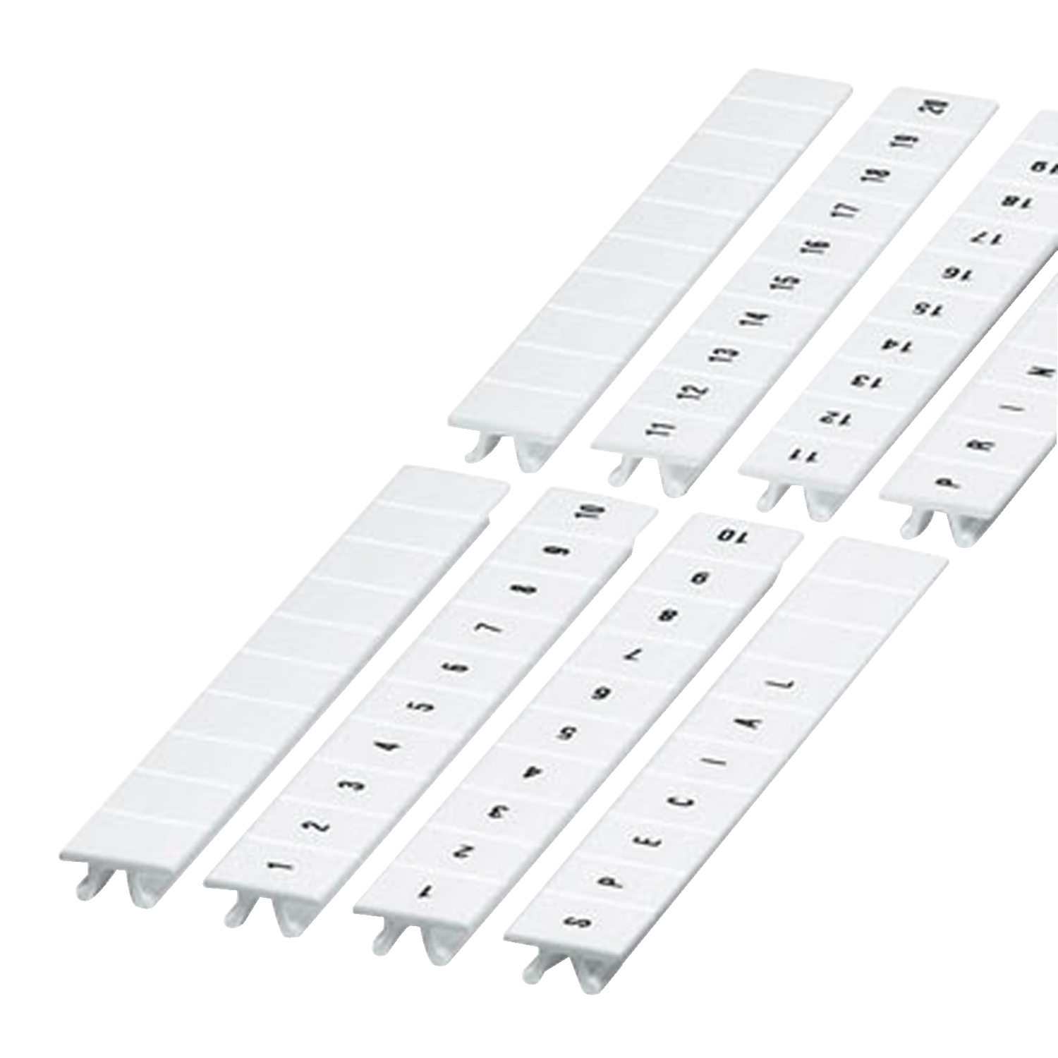 NSYTRAB8100 Linergy 10-Character Horizontal Marking Strip, 8 mm L, Black Legend, Polyamide 6.6
