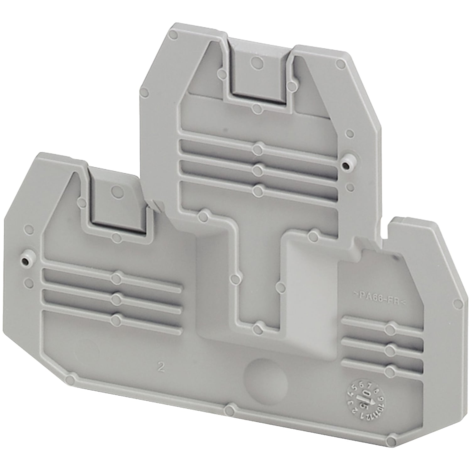 NSYTRACE24 Linergy End Cover Plate, For Use With Linergy TR Series 4-Point 2.5 to 4 sq-mm 1 x 1 in Double Level Screw Terminal Block, 2-Terminal, Gray