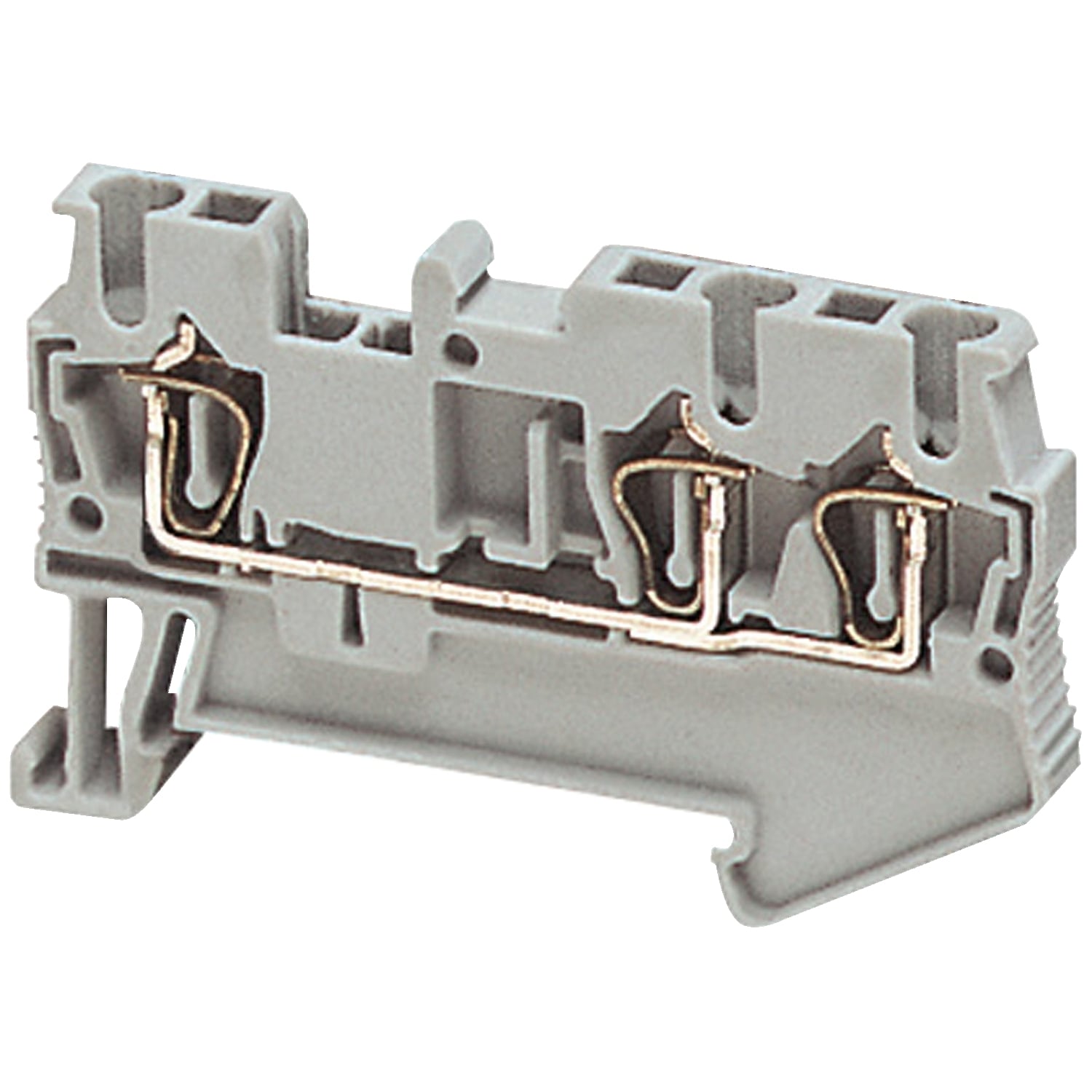 NSYTRR23 1-Level 3-Point Terminal Block, 600 V AC, 20 A, 28 to 12 AWG Wire, 1 Poles, Clip-Fit Mount