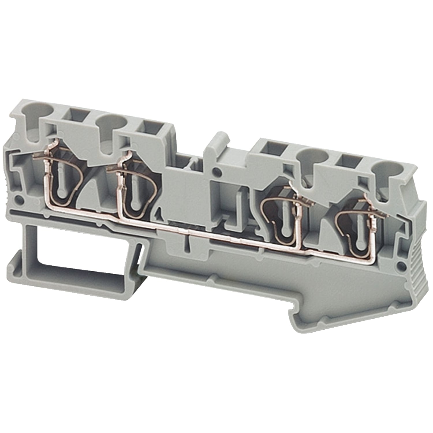 NSYTRR44 Linergy TRR 1-Level 4-Point Terminal Block, 600/800 V AC, 30/32 A, 0.08 to 4 sq-mm Wire, 1 Poles, Clip-Fit Mount