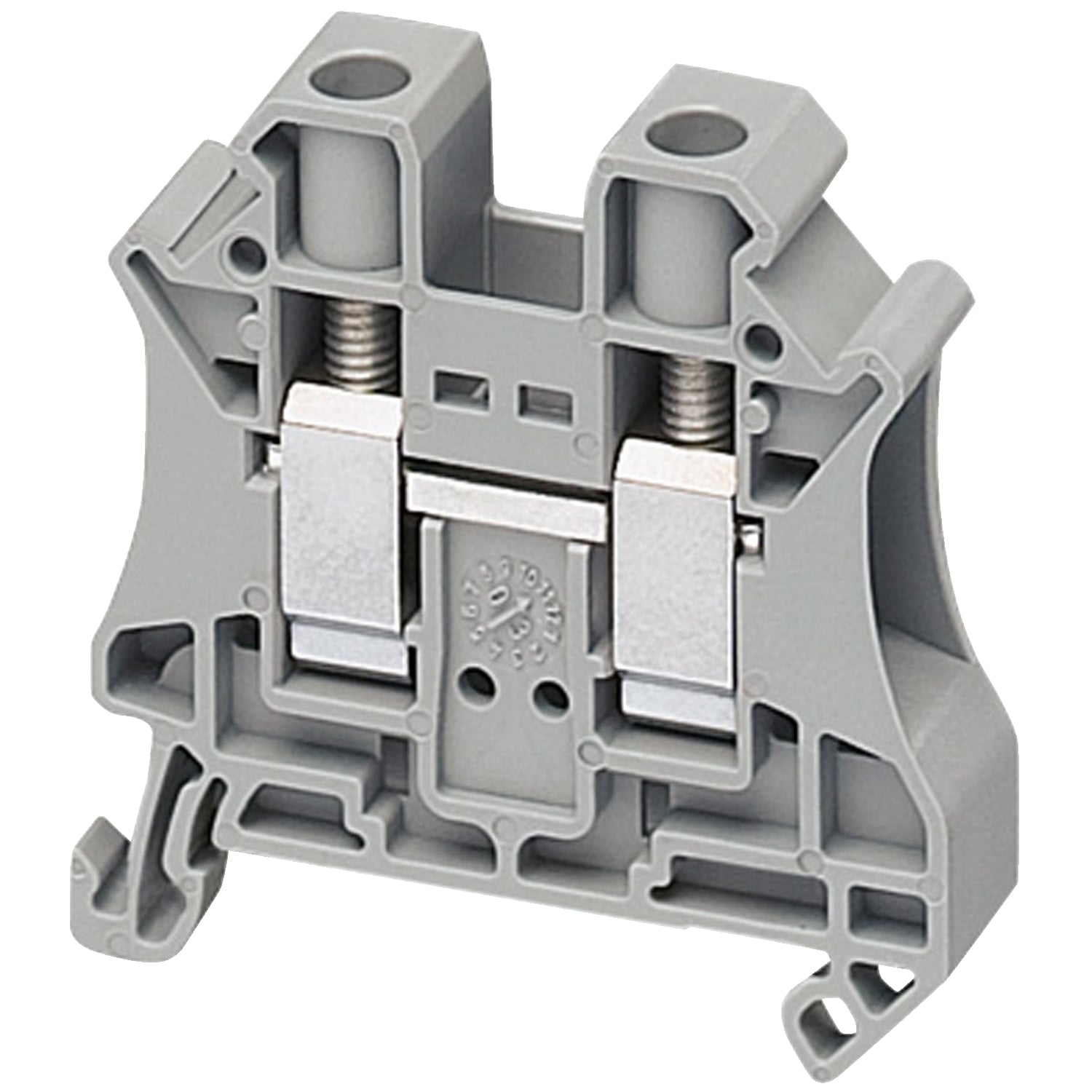 NSYTRV102 Linergy TRV 1-Level 2-Point Feed Through Terminal Block, 600 V AC, 65 A, 20 to 6 AWG Wire, 1 Poles, Clip-Fit Mount